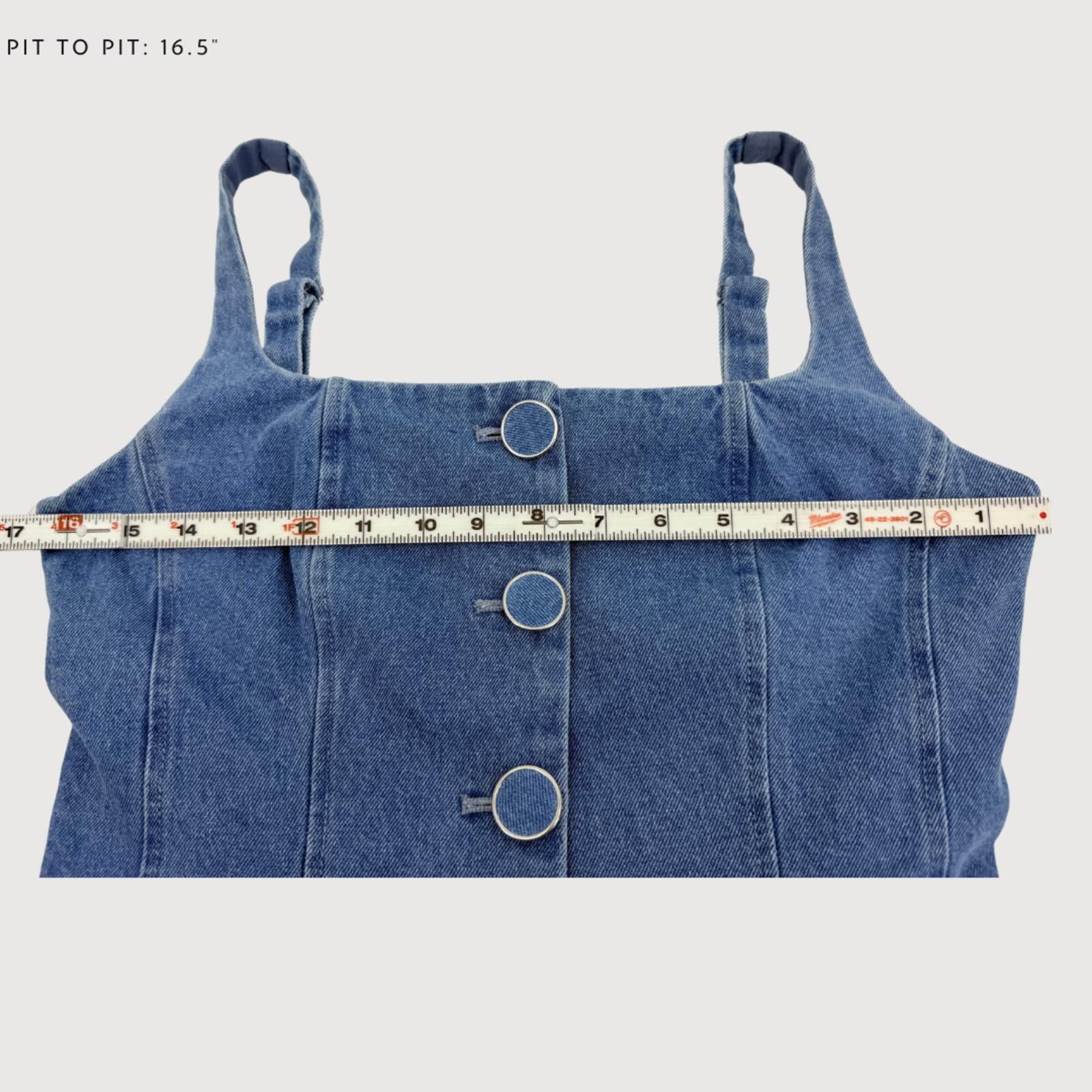 Other Caroline Constas Denim Corset Vest Top Medium Wash 6 Size M / US 6-8 / IT 42-44 - 7 Thumbnail
