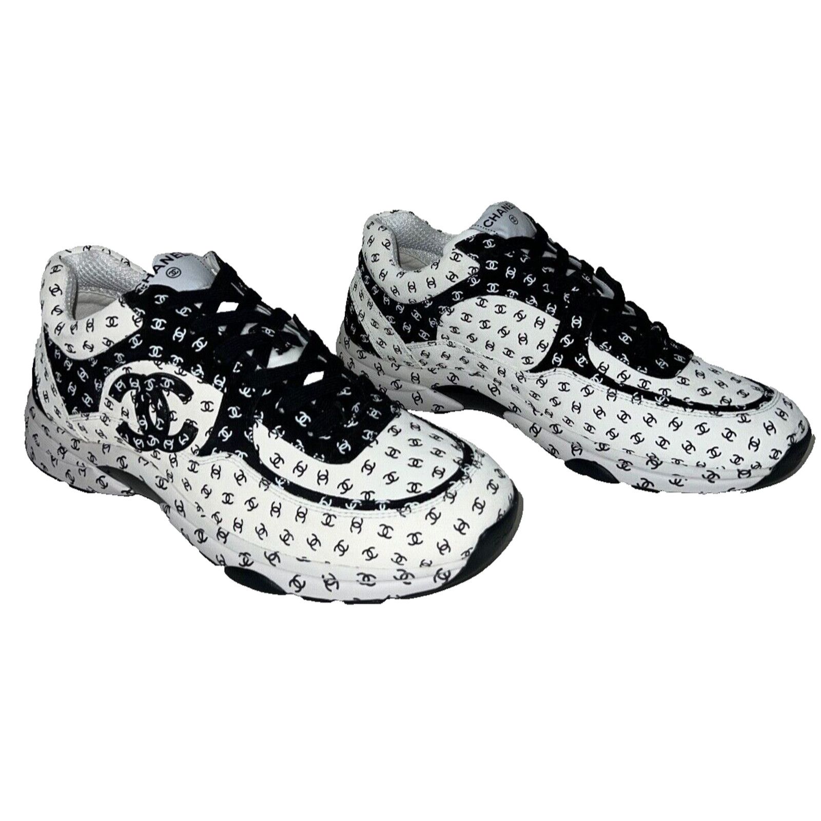 Chanel Chanel Suede All Over CC Logo Low Top Trainer Sneaker 44 11 Size US 11 / EU 44 - 2 Thumbnail