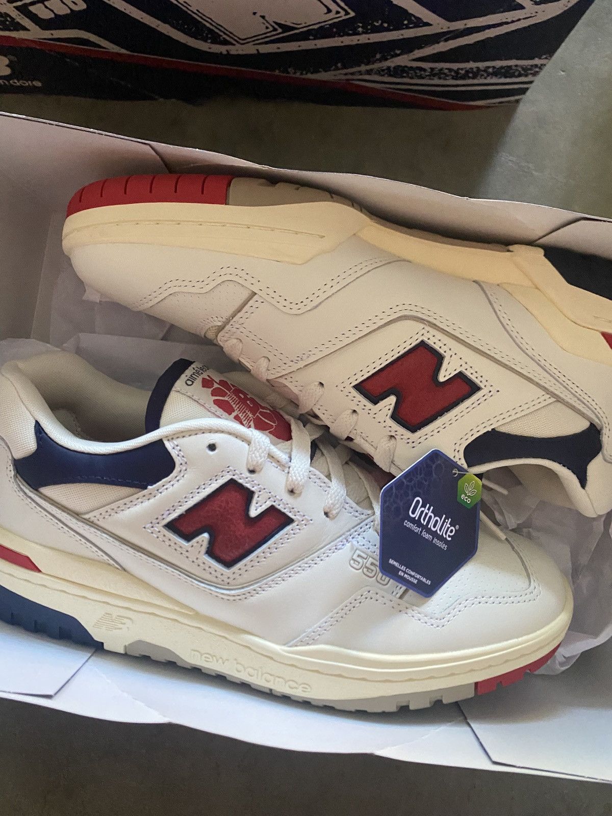 Aime Leon Dore × New Balance New Balance 550 Aime Leon Dore White Navy Red Size US 8.5 / EU 41-42 - 8 Thumbnail