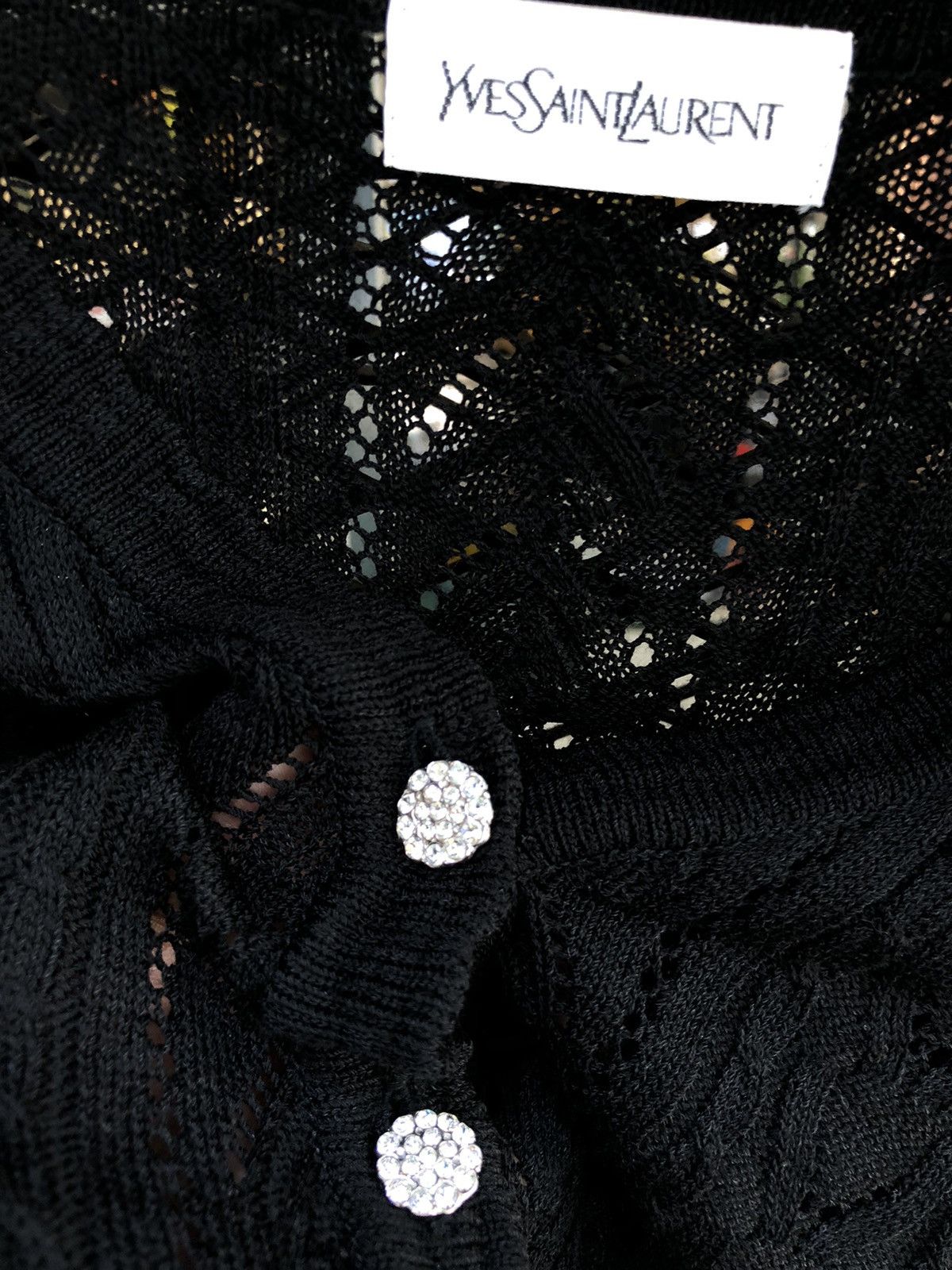 Saint Laurent Paris × Yves Saint Laurent YVES SAINT LAURENT CARDIGAN BLACK Size M / US 6-8 / IT 42-44 - 7 Thumbnail