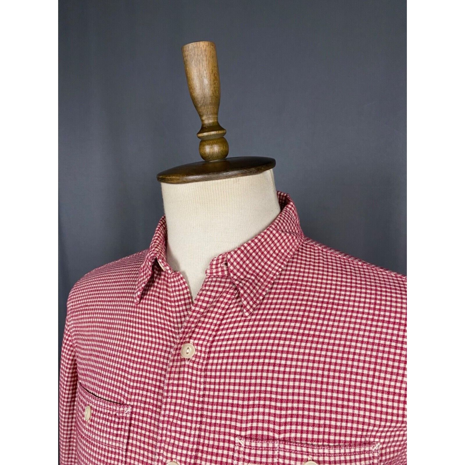 RRL Ralph Lauren MINT! Double RL Ralph Lauren Men's Red Checked Longsleeve Sh Size US XL / EU 56 / 4 - 3 Thumbnail