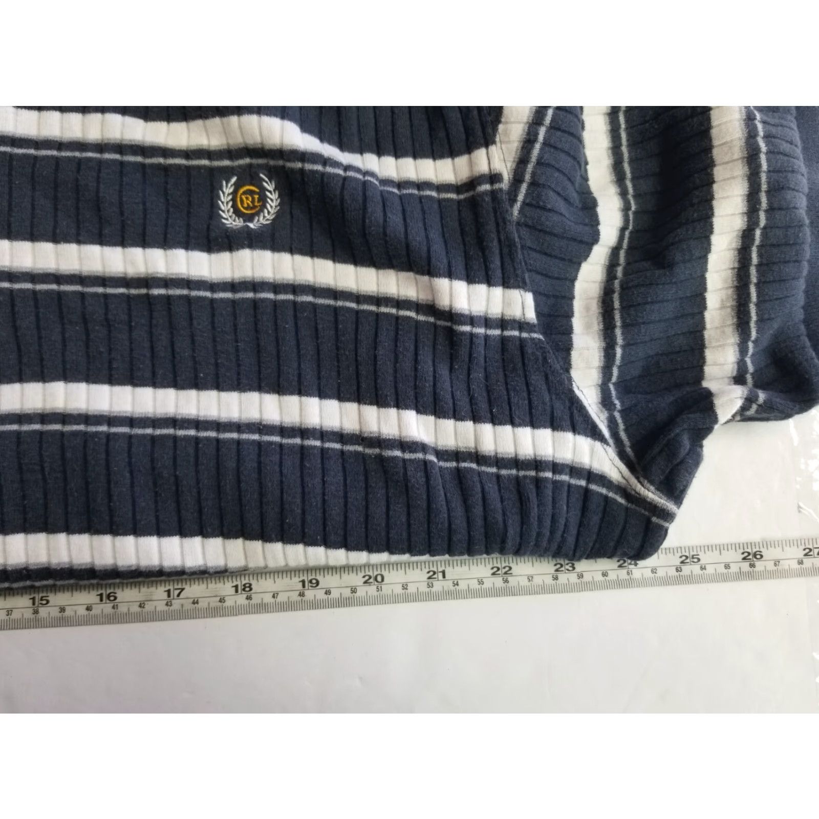Ralph Lauren VINTAGE Chaps Ralph Lauren Shirt Men’s Button-Up Short Sleeve Cotton Blend Blue White Striped 1990s Large Mens Size US L / EU 52-54 / 3 - 4 Thumbnail