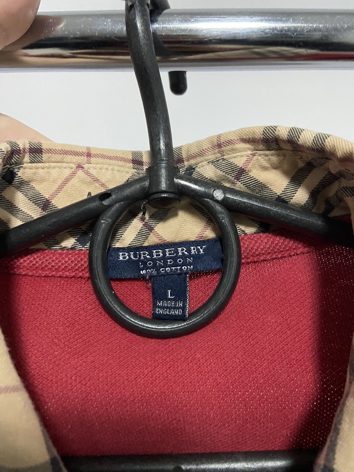 Burberry × Vintage Burberry T Shirt Polo Luxury Vintage nova check Size US L / EU 52-54 / 3 - 3 Thumbnail
