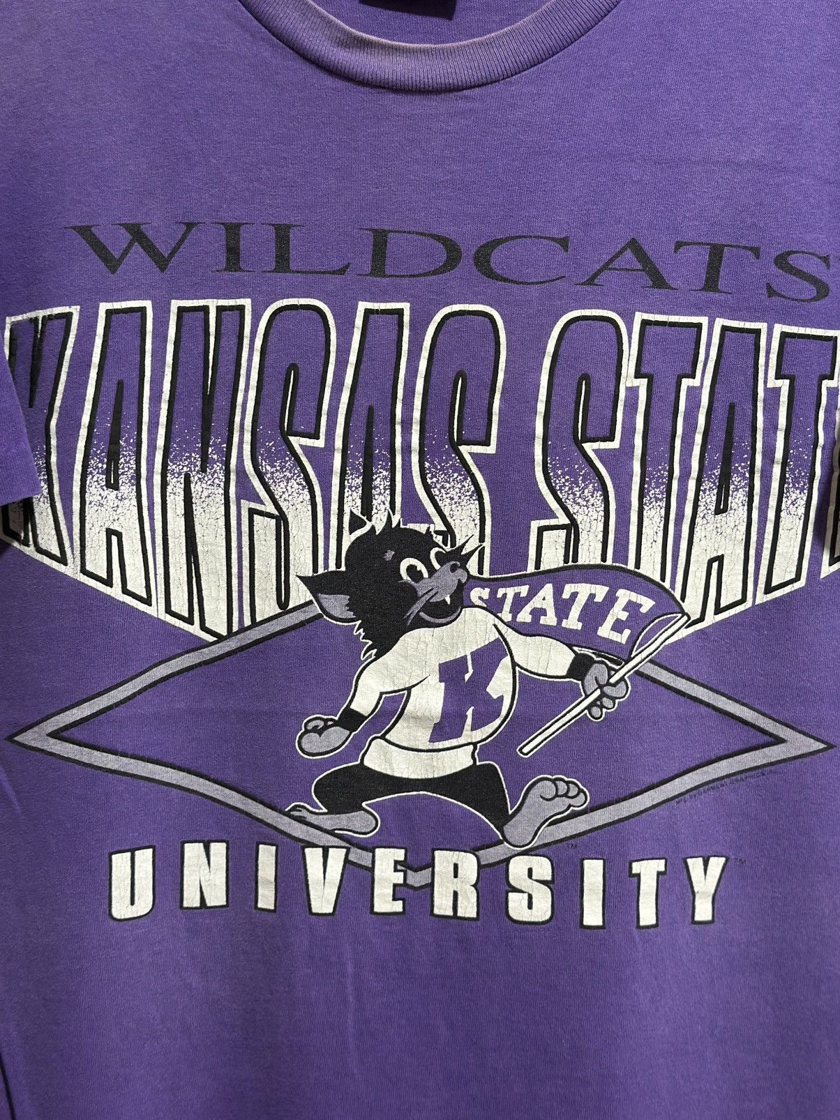 Garment Project × Sears × Vintage Vintage Wildcat Kansas State University Faded Tee Size US M / EU 48-50 / 2 - 2 Thumbnail