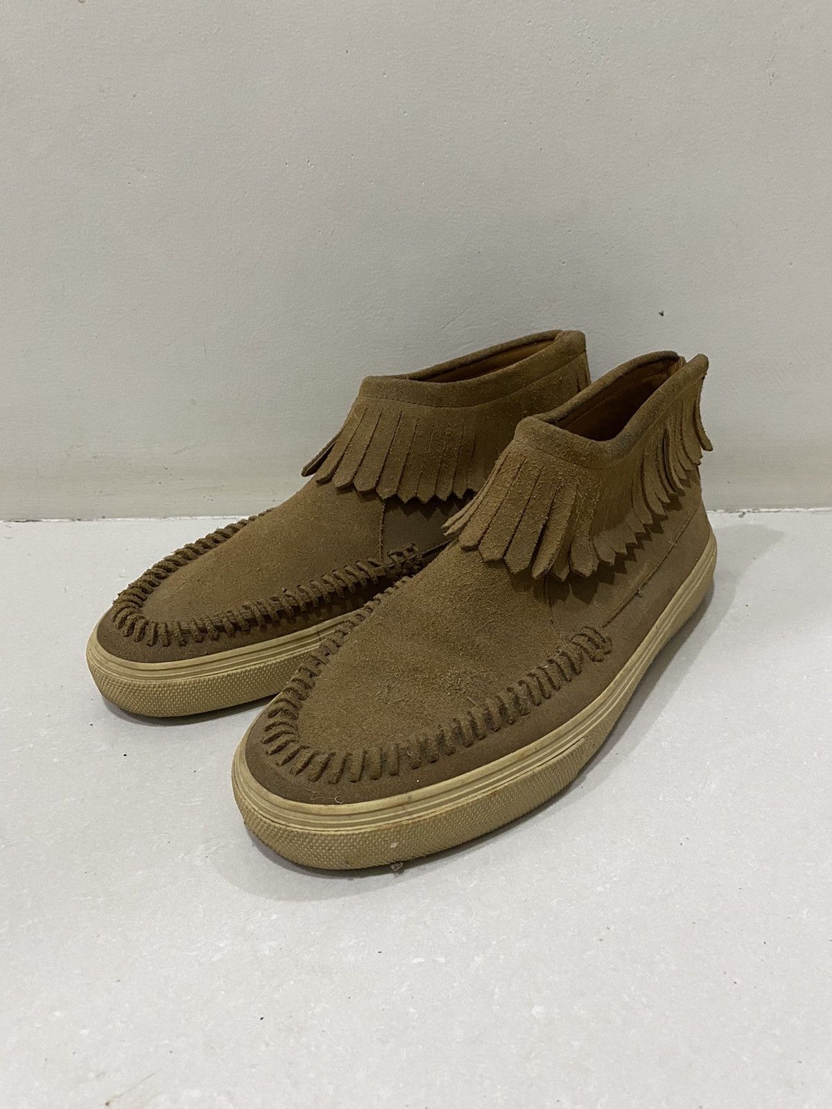 Saint Laurent Paris Yves Saint Laurent Brown Suede Fringe Sneakers Size 10us Size US 10 / EU 43 - 1 Thumbnail