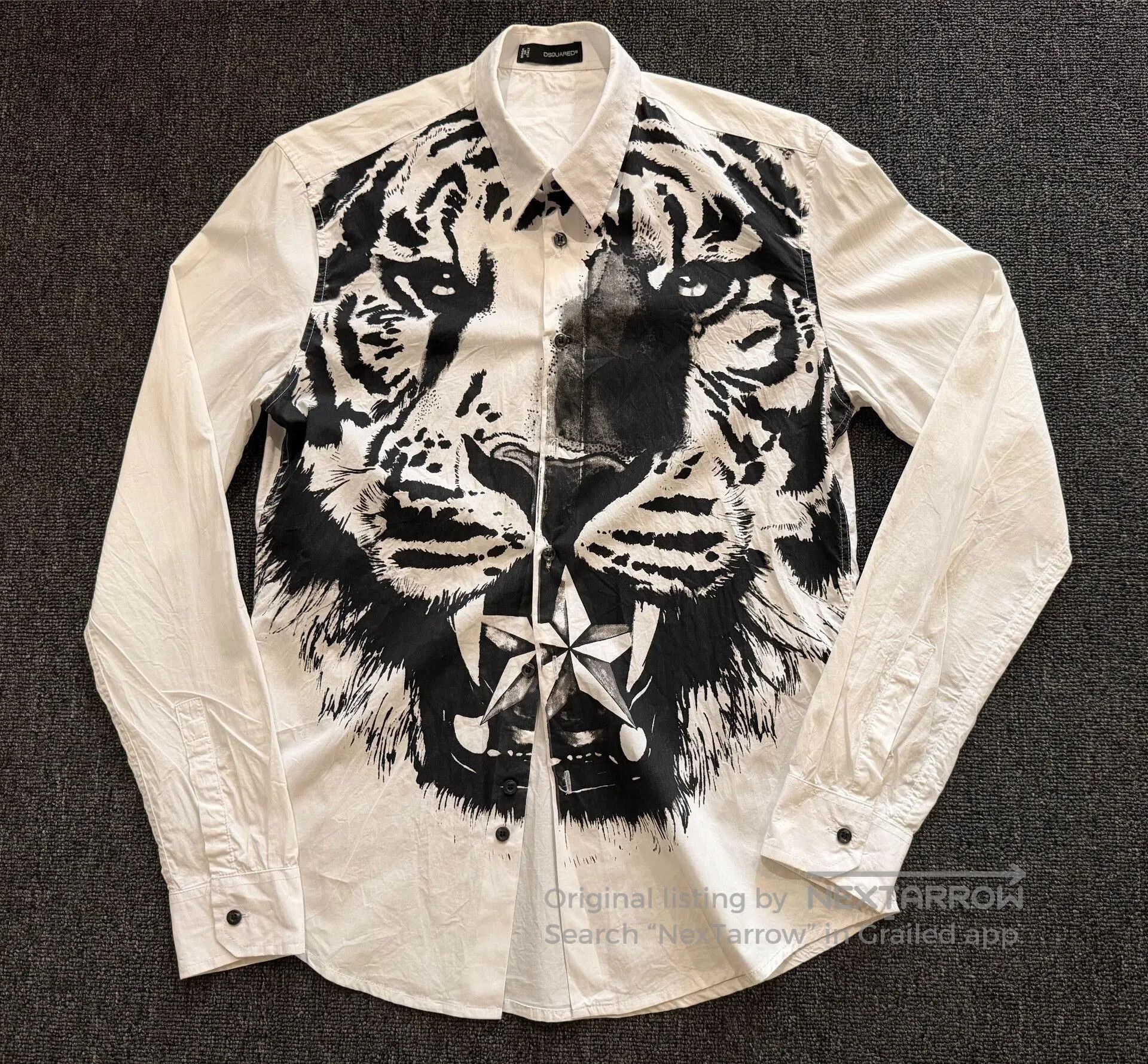 Dsquared2 Dsquared2 Tiger Print Long Sleeve Shirt. Size US M / EU 48-50 / 2 - 2 Thumbnail