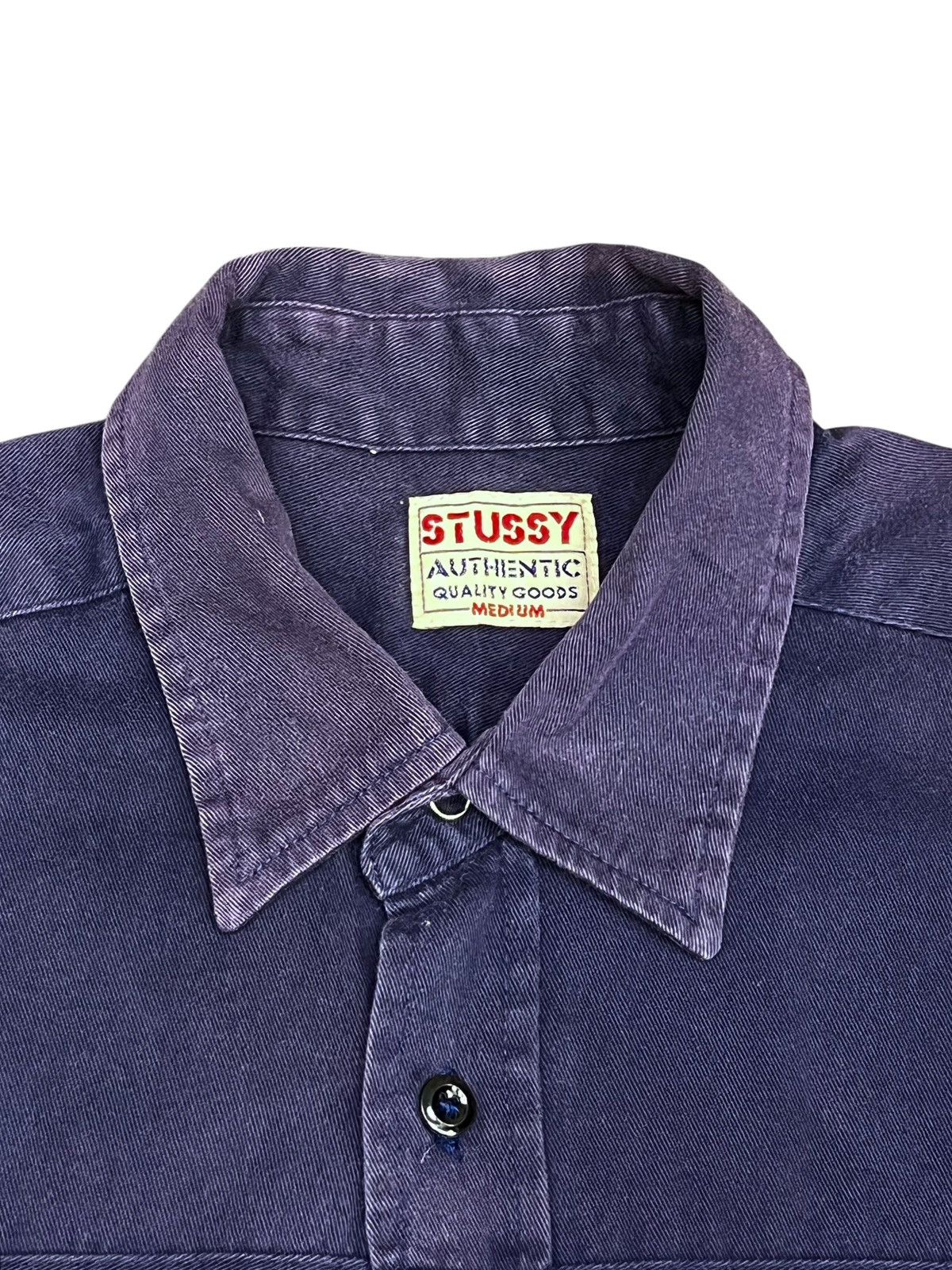 Stussy Vintage Stussy USA Blue Tag Sun Faded Button-Up Shirt (M) Size US M / EU 48-50 / 2 - 3 Thumbnail