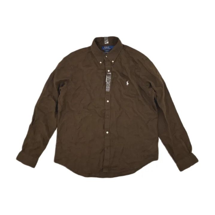 Polo Ralph Lauren Polo Ralph Lauren Solid Long-Sleeve Button-Up Shirt Size US L / EU 52-54 / 3 - 1 Thumbnail