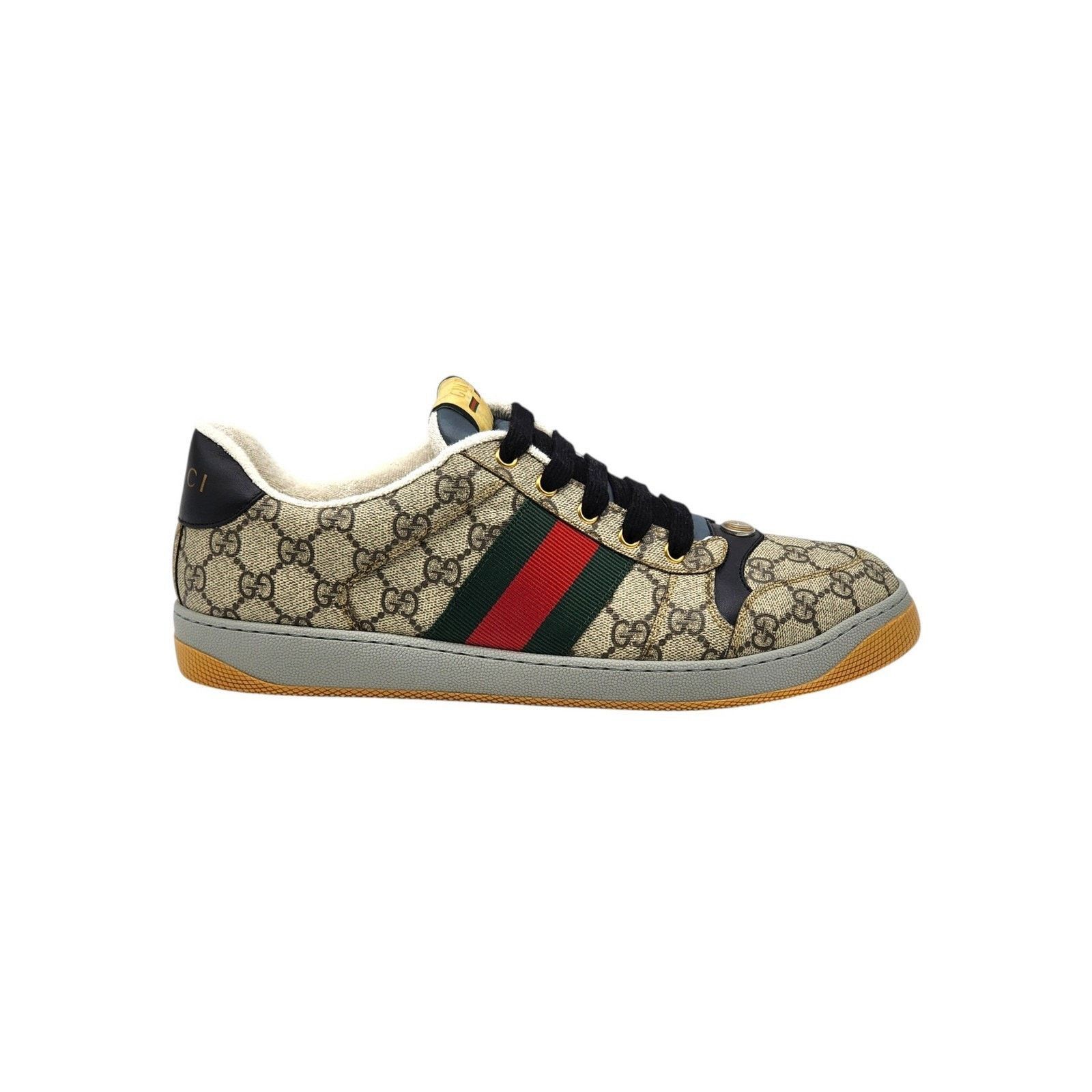 Gucci Screener GG Supreme Web Sneakers Beige Ebony US 12 - NWB Size US 12 / EU 45 - 3 Thumbnail