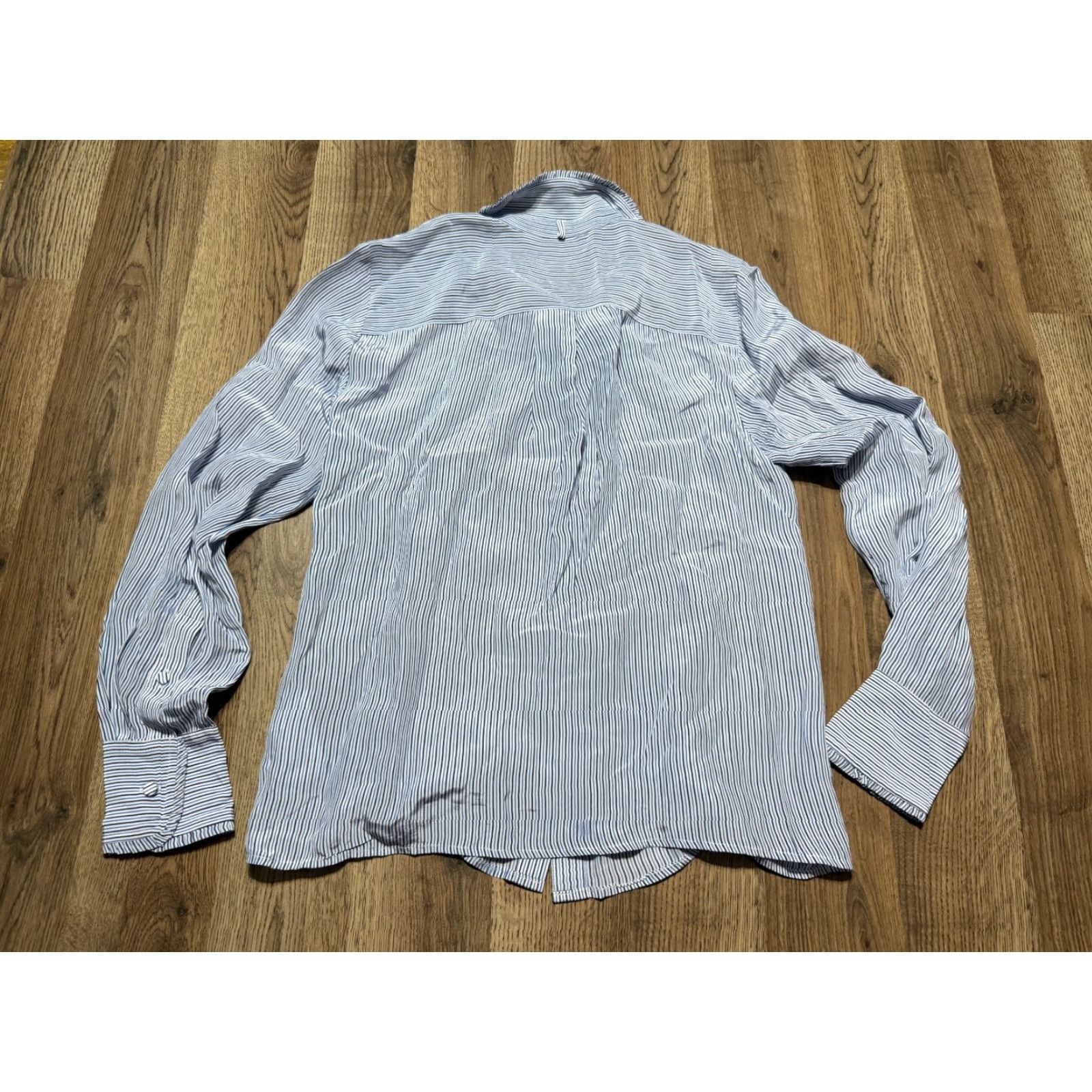 J.Crew J.CREW Shirt Womens XS Black White Blue Striped Long Sleeve Button-Up Shirt Size XS / US 0-2 / IT 36-38 - 2 Thumbnail