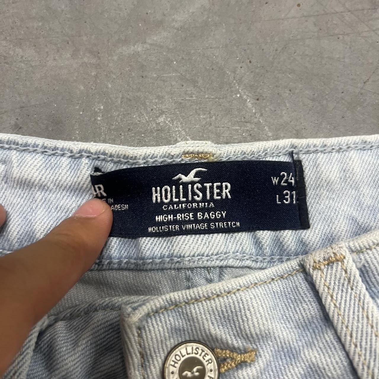 Vintage Crazy Vintage Y2K/2000s Super baggy High Rise Light Wash Denim Jeans ! Size 24" / US 00 / IT 34 - 6 Thumbnail