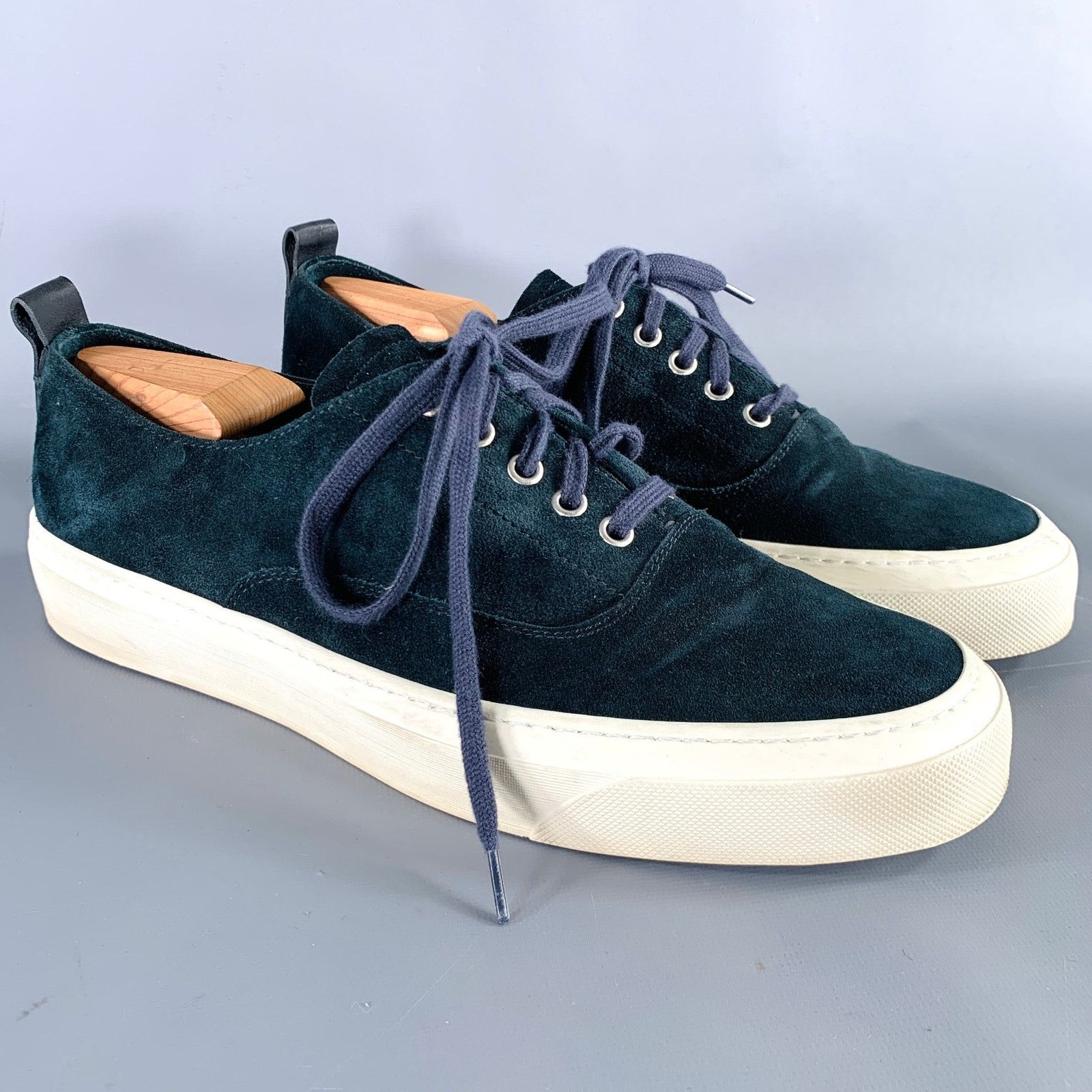 Other OFFICINA SLOWEAR Size 9 Navy Cream Suede Sneakers Size US 9 / EU 42 - 1 Thumbnail