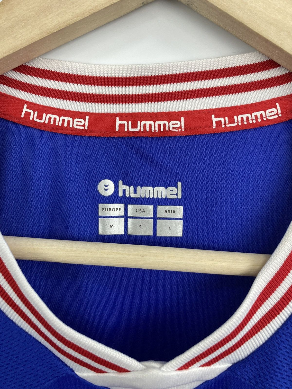 Hummel 🏴󠁧󠁢󠁳󠁣󠁴󠁿 Y2K Hummel Glasgow Rangers Home Jersey Blokecore Rare Hype Size US M / EU 48-50 / 2 - 5 Thumbnail