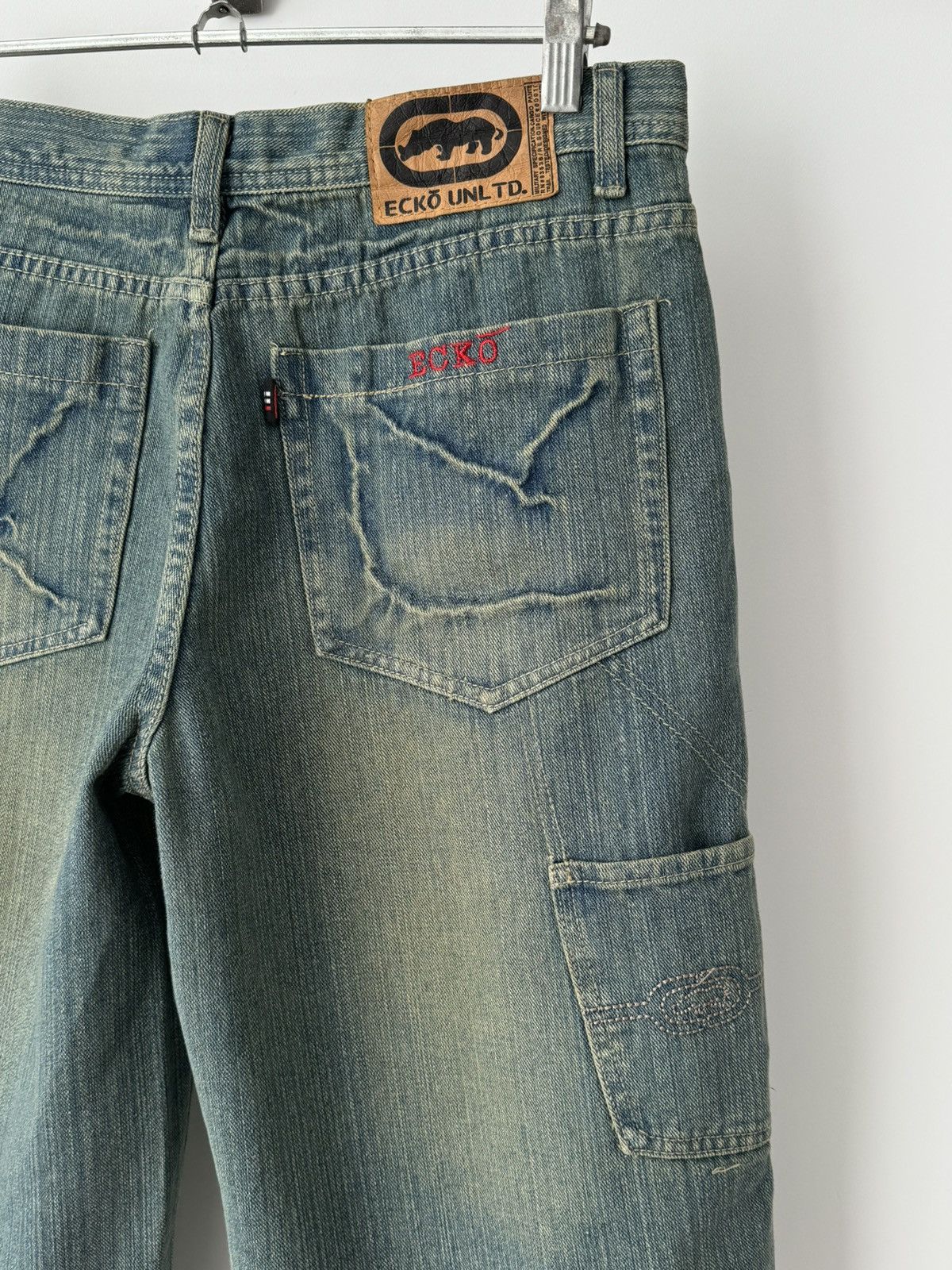 Affliction × Ecko Unltd. × Vintage Vintage Y2K Ecko Unltd. Opium Carpenter Acid Jeans Shorts Size US 32 / EU 48 - 7 Thumbnail