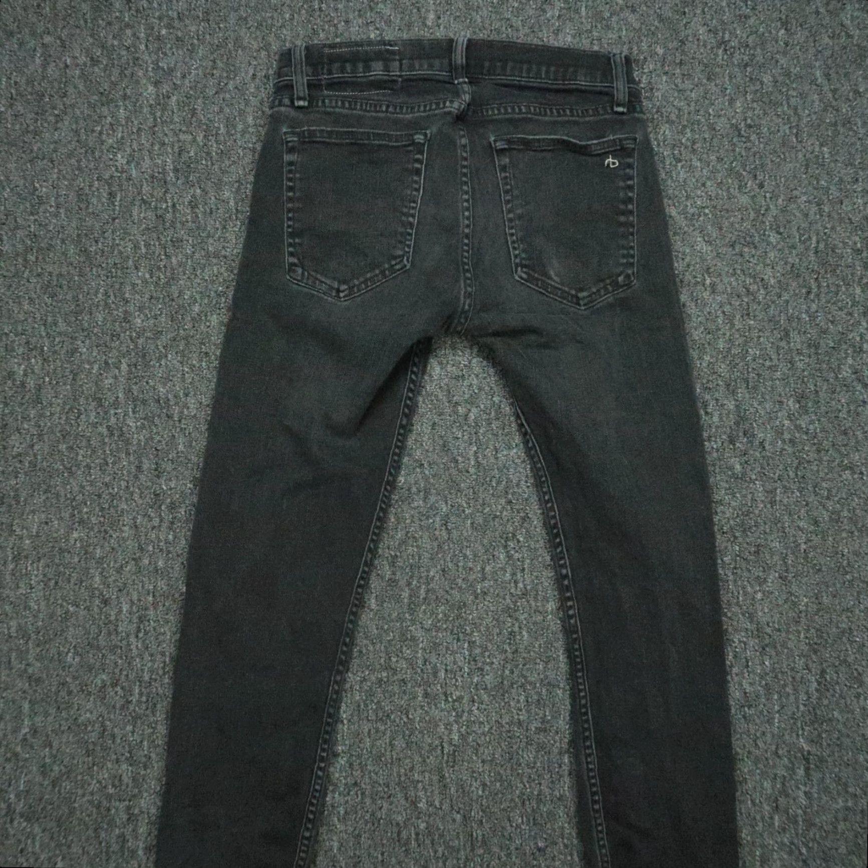 Rag & Bone rag & bone Jeans Men 28x28 Black Slim 5-Pocket Denim Button Fly Size US 28 / EU 44 - 5 Thumbnail