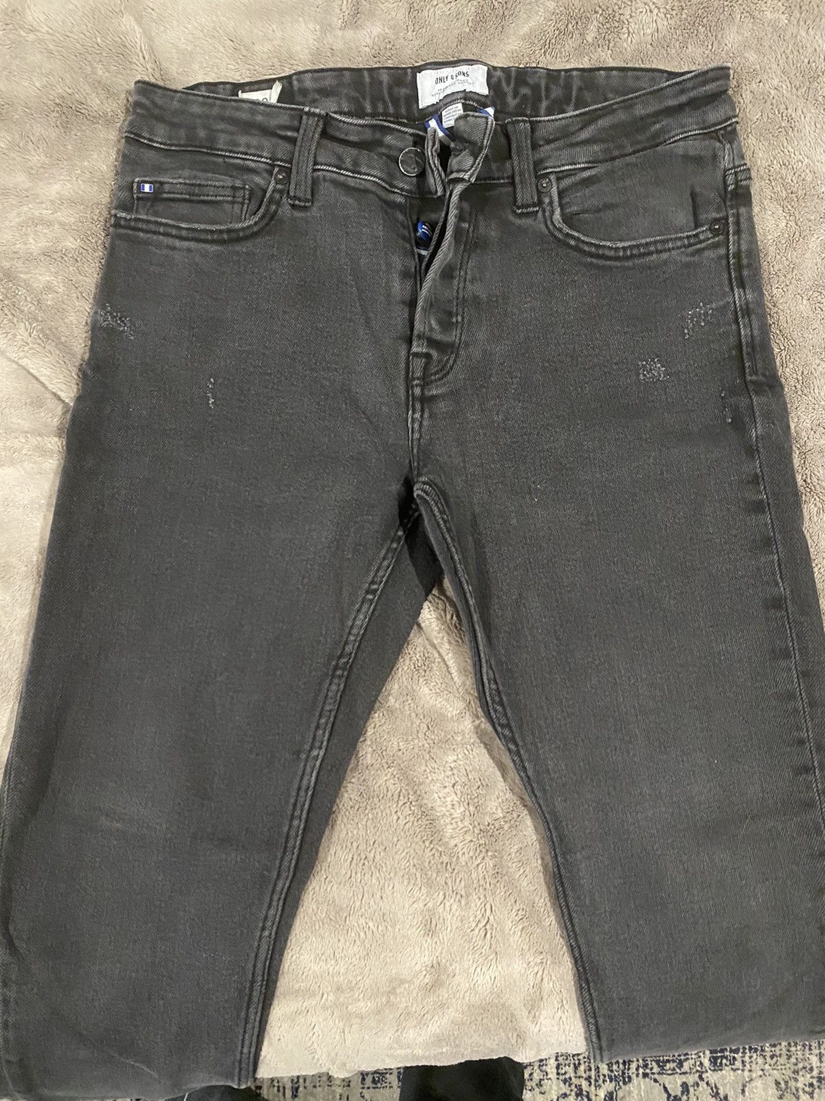 ONLY & SONS Black Slim Jeans Size US 31 - 2 Thumbnail