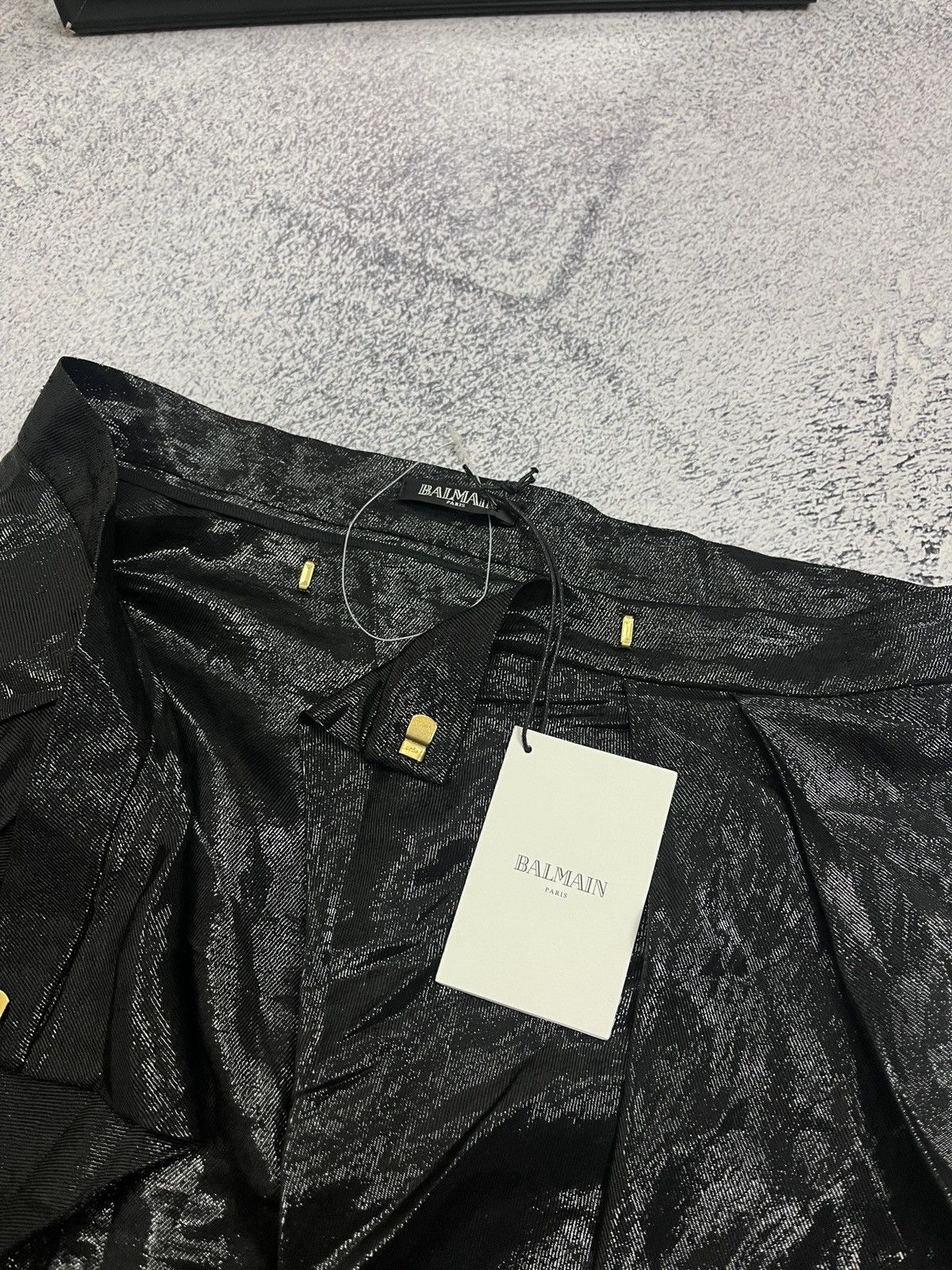 Balmain BNWT🔥 Balmain Paris Asymmetric Draped Silk Trousers Pants Size US 32 / EU 48 - 9 Thumbnail