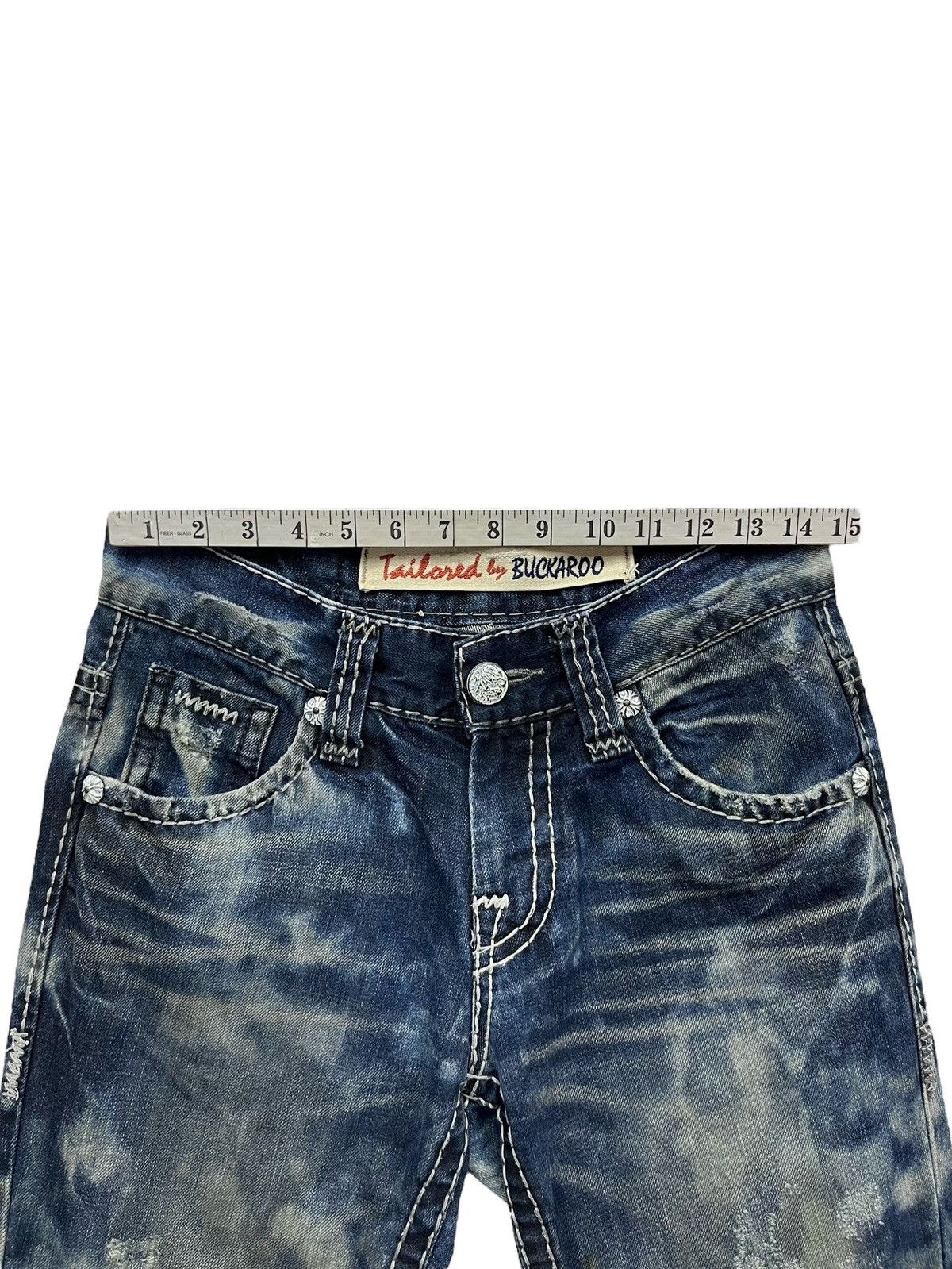 BUCKAROO SICK FLARE🔥Indigo Mudmax Bleachwash Big Stitching Denim Size US 29 - 13 Thumbnail