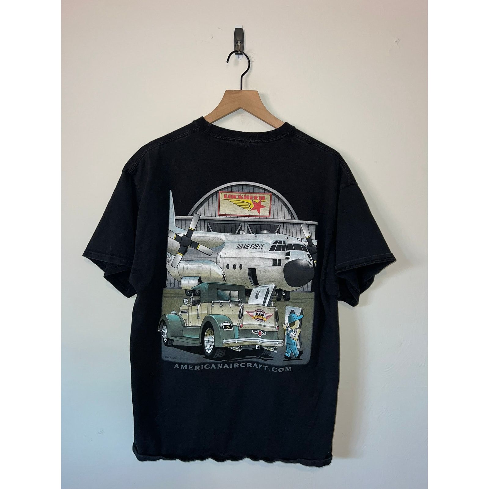 Vintage Vintage Airplane Shirt American Aircraft Lockheed Truck XL Size US XL / EU 56 / 4 - 1 Thumbnail