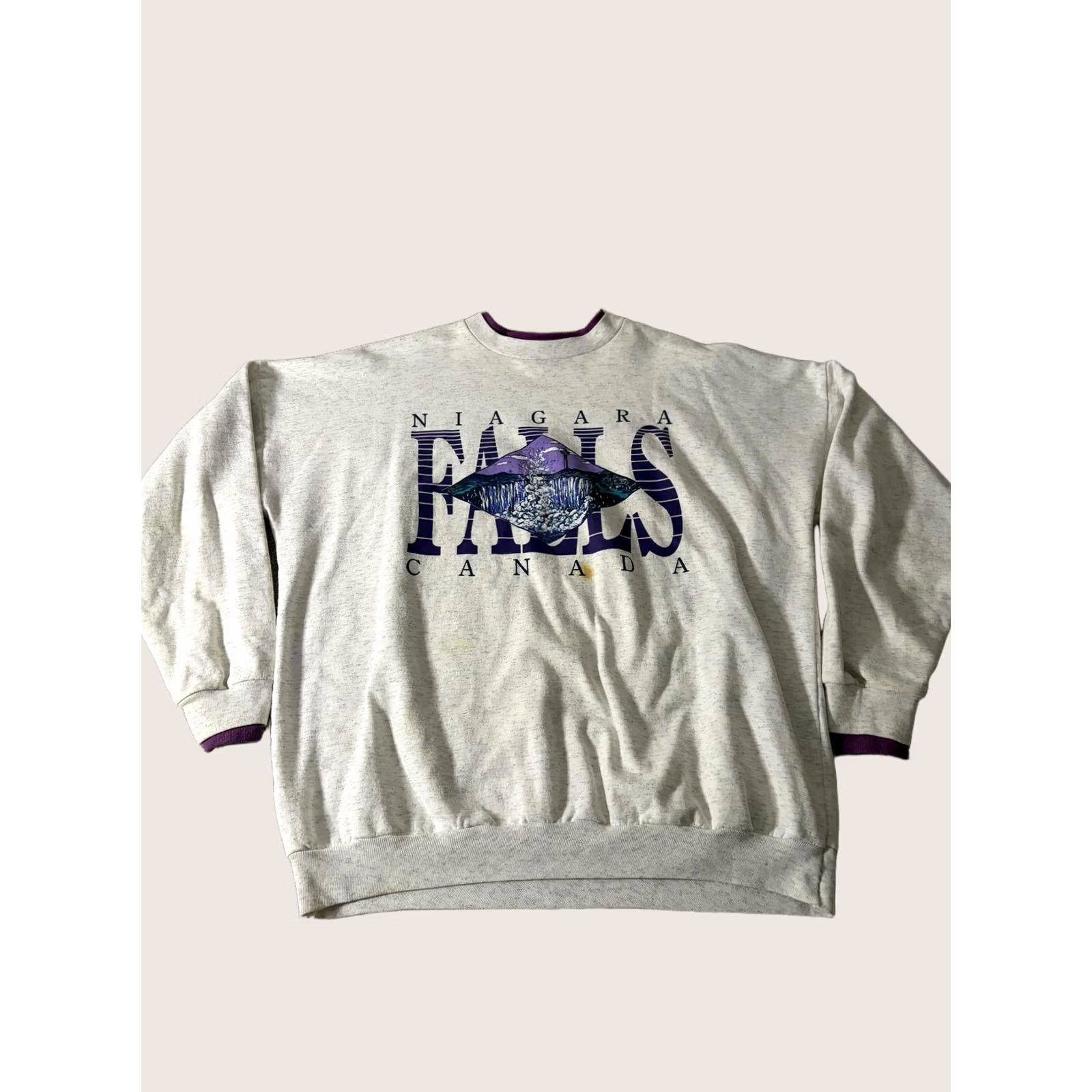 Vintage VINTAGE Niagara Falls Sweatshirt Mens XL Gray Graphic Canada Fleece Crewneck Size US XL / EU 56 / 4 - 1 Thumbnail