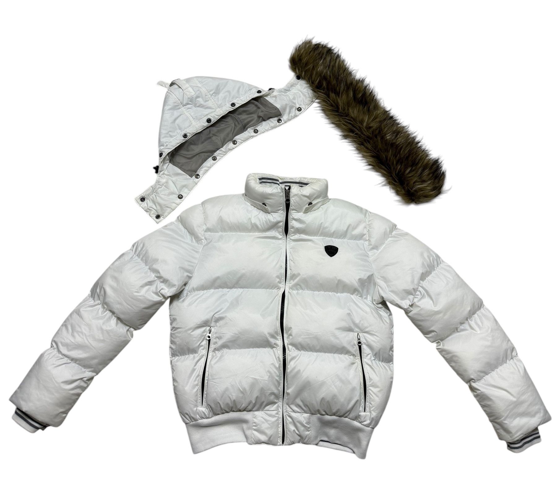 Schott Schott Puffer Down Shearling Hoodie Bomber Jacket Size US M / EU 48-50 / 2 - 3 Thumbnail
