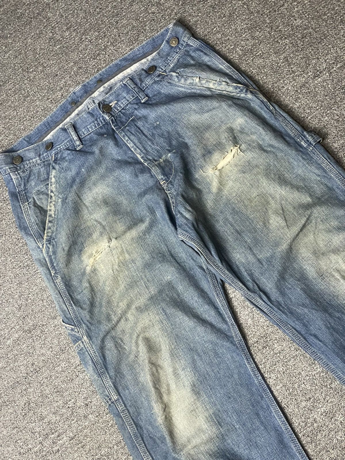 Japanese Brand × Vintage VIDA LOCA Brand Distressed Denim Ripped Jeans (112) Size US 35 - 3 Thumbnail