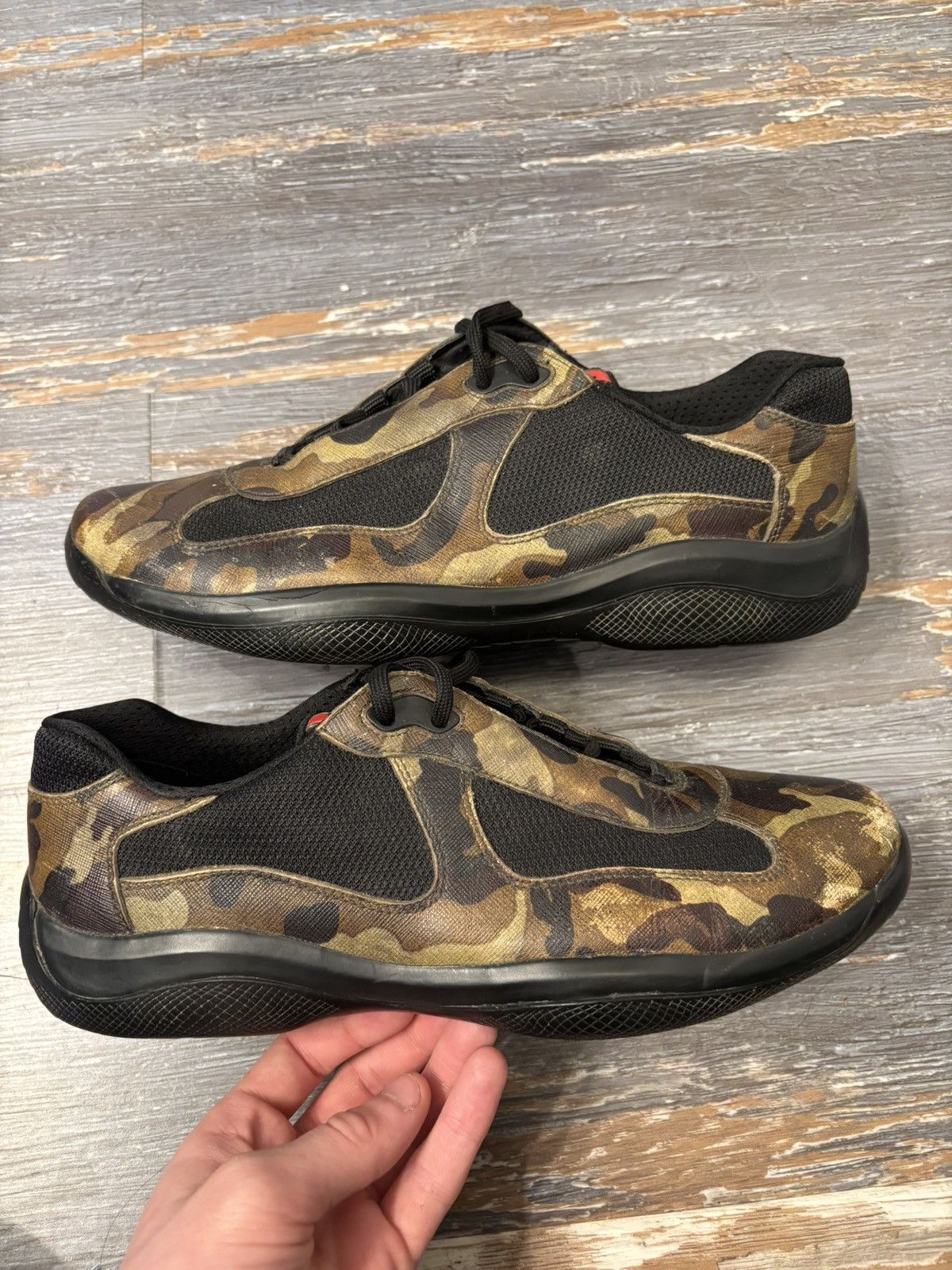 Prada Americas Cup Camo Leather Size 10 Size US 10 / EU 43 - 2 Thumbnail