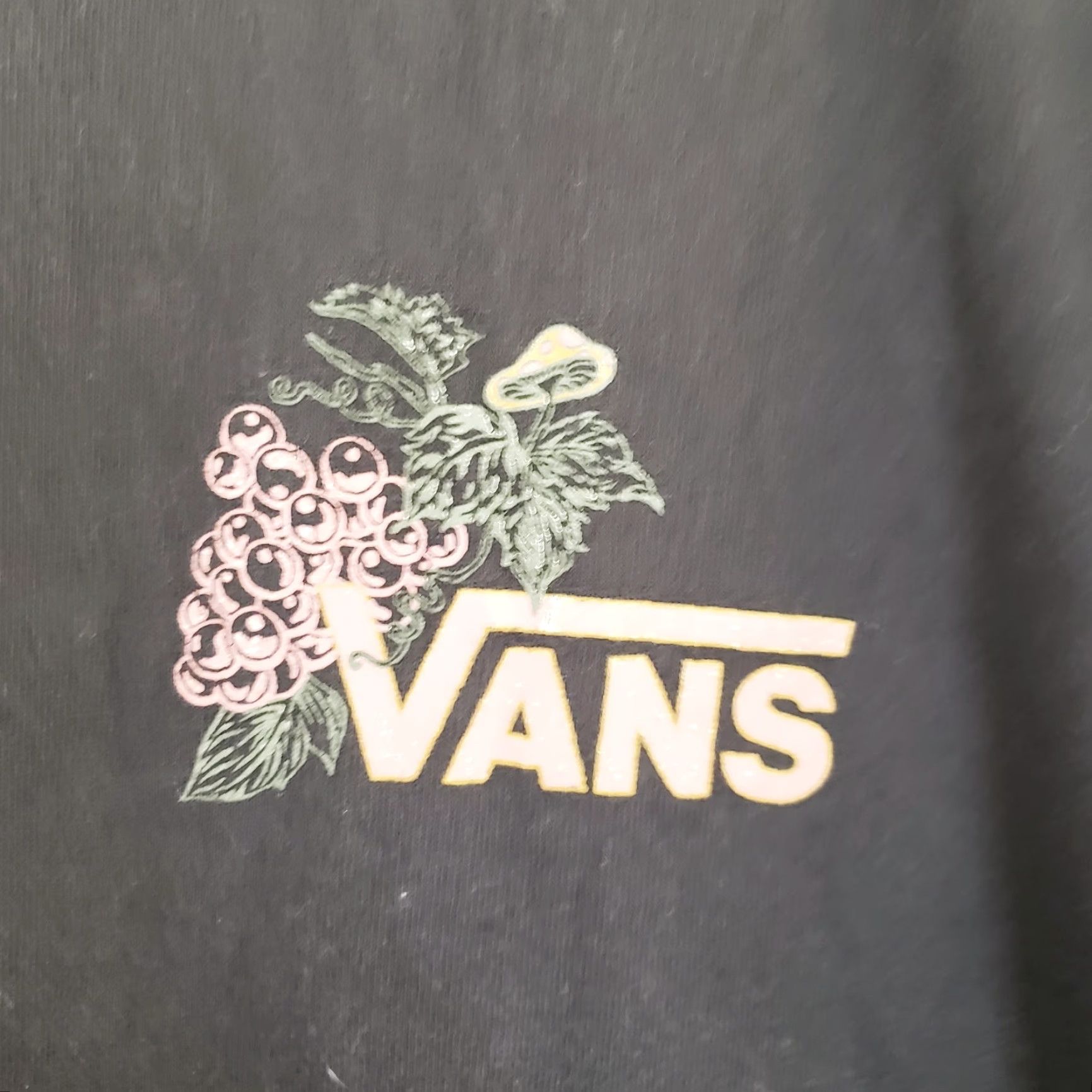 Vans VANS Off The Wall T-shirt Black XL Flowers Grapes Graphic Unisex Adults Crew Short Sleeve Jersey Cotton Pullover Casual Size XL / US 12-14 / IT 48-50 - 5 Thumbnail