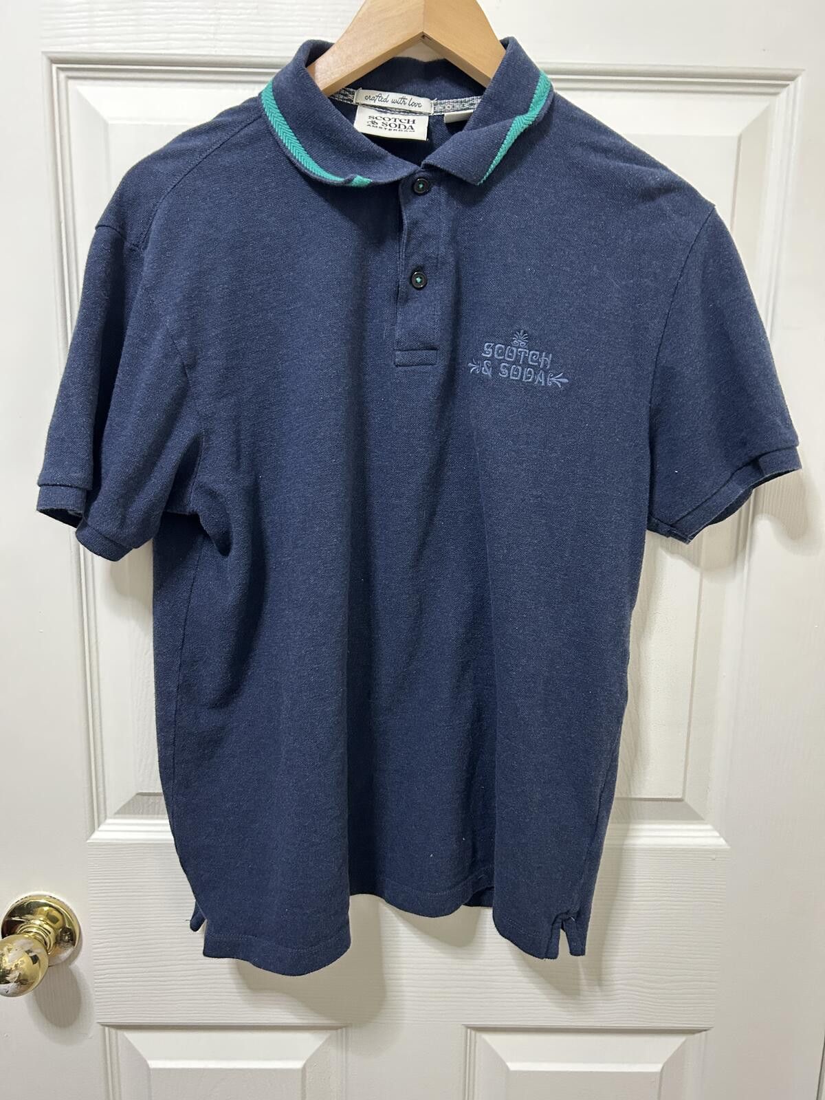 Scotch & Soda Scotch & Soda Amsterdam 100% Cotton Golf Polo Navy Medium Size US M / EU 48-50 / 2 - 2 Thumbnail