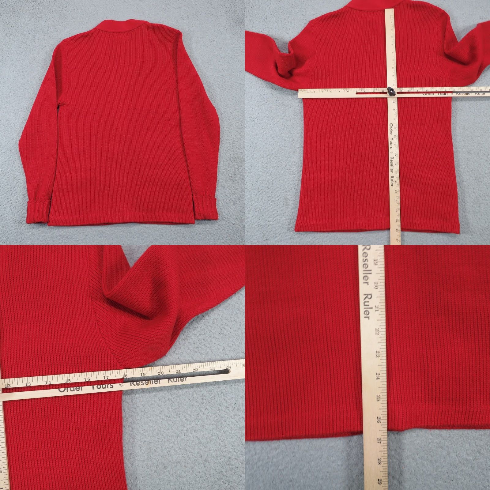 Vintage VINTAGE Varsity Sweater 70s Mens Small Red Gray BHS Knit Cardigan Letterman Shirt Size US S / EU 44-46 / 1 - 8 Thumbnail