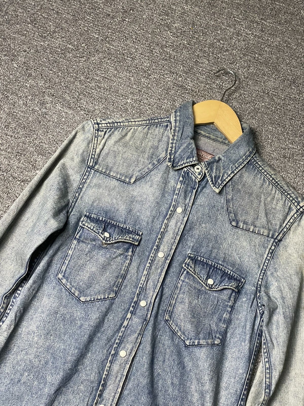 Japanese Brand × Vintage Moussy Vintage Casual Denim Button Up Shirts (93) Size US XXS / EU 40 - 2 Thumbnail