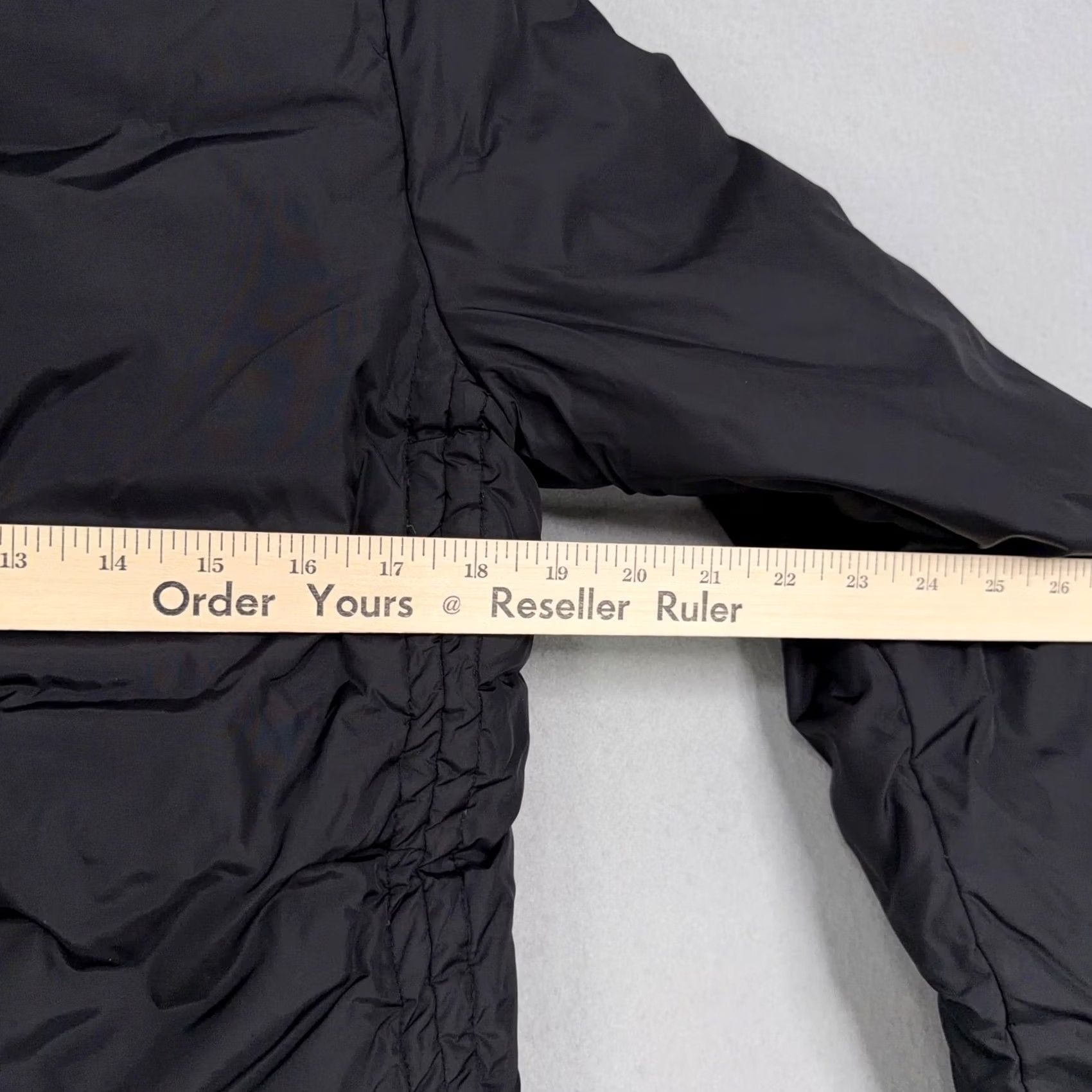 Vintage MODA INTERNATIONAL Womens Small Black Down Puffer Quilted Zip Jacket Size S / US 4 / IT 40 - 6 Thumbnail