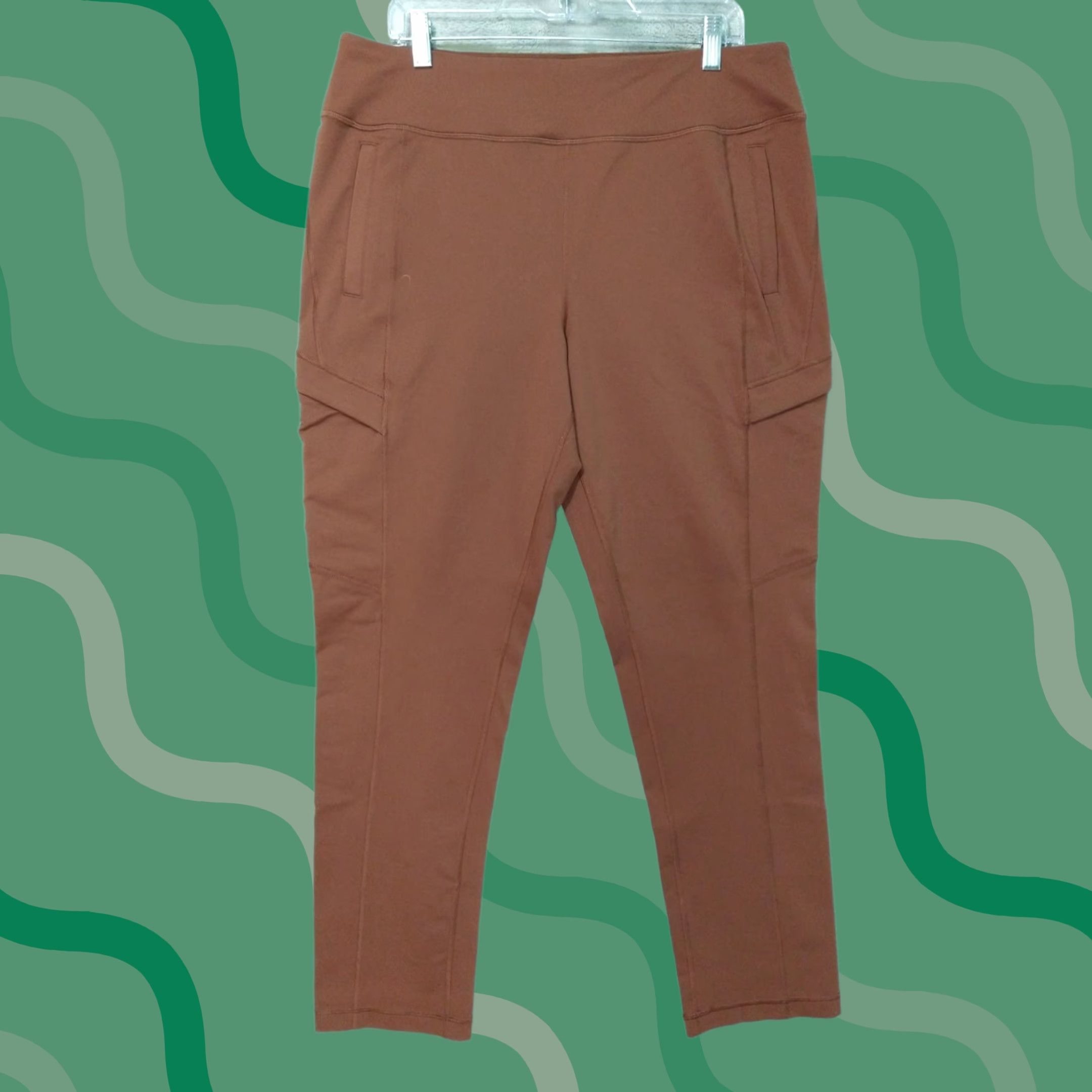 Duluth Trading Company Duluth Trading Co. Pants Womens L Brown Nylon Spandex Slim Leg Pull On 31 Inseam 34 Waist Straight Cargo Modern Comfortable Pockets Stretch Womens Size 36" / US 14 / IT 50 - 1 Thumbnail