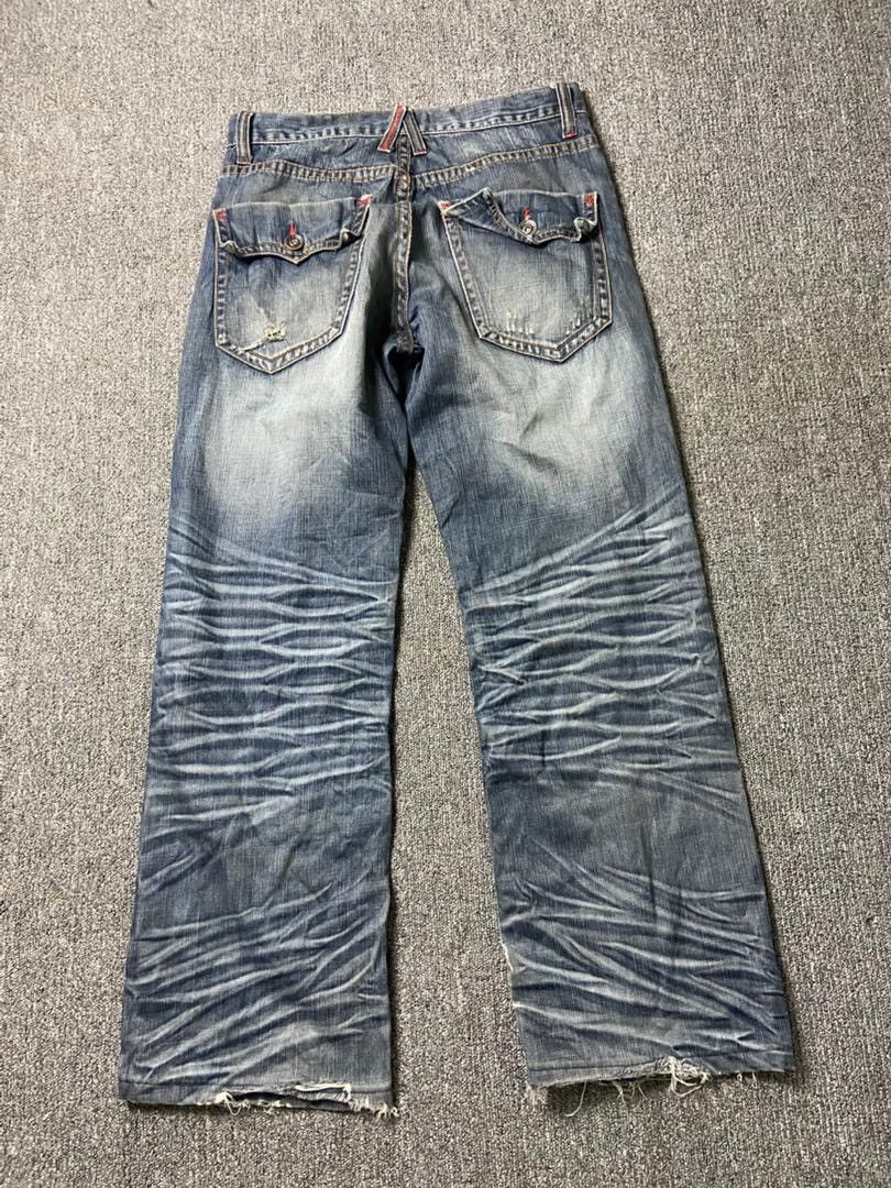 Japanese Brand ANTFUI World Brand Distressed Jeans (186) Size US 32 / EU 48 - 2 Thumbnail