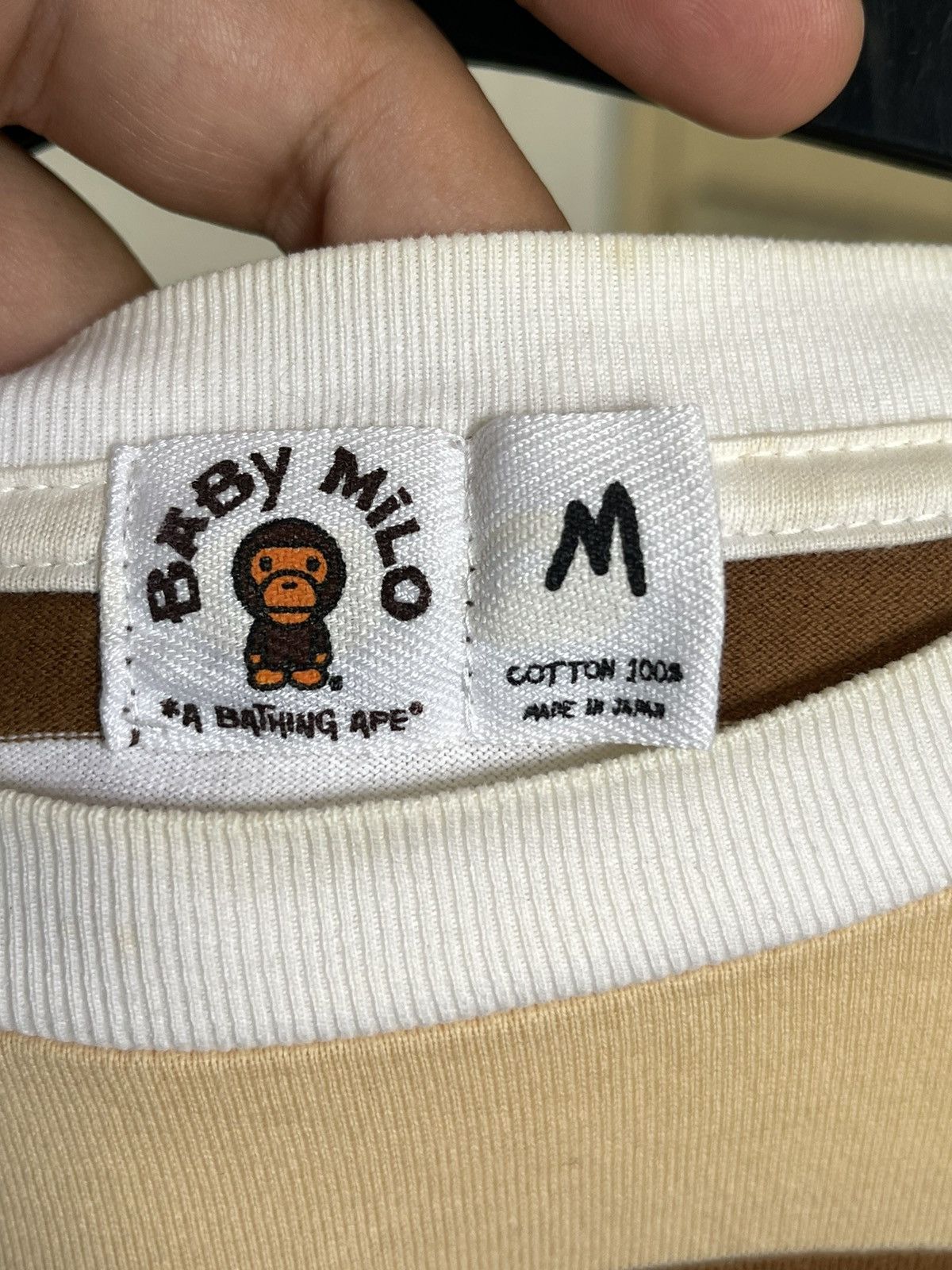 Bape Baby Milo Bape Ape Head Striped Longsleeve Size US M / EU 48-50 / 2 - 6 Thumbnail