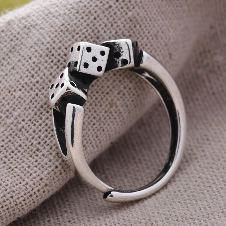 Jewelry × Vintage Dice Design Vintage Rings Size ONE SIZE - 4 Thumbnail