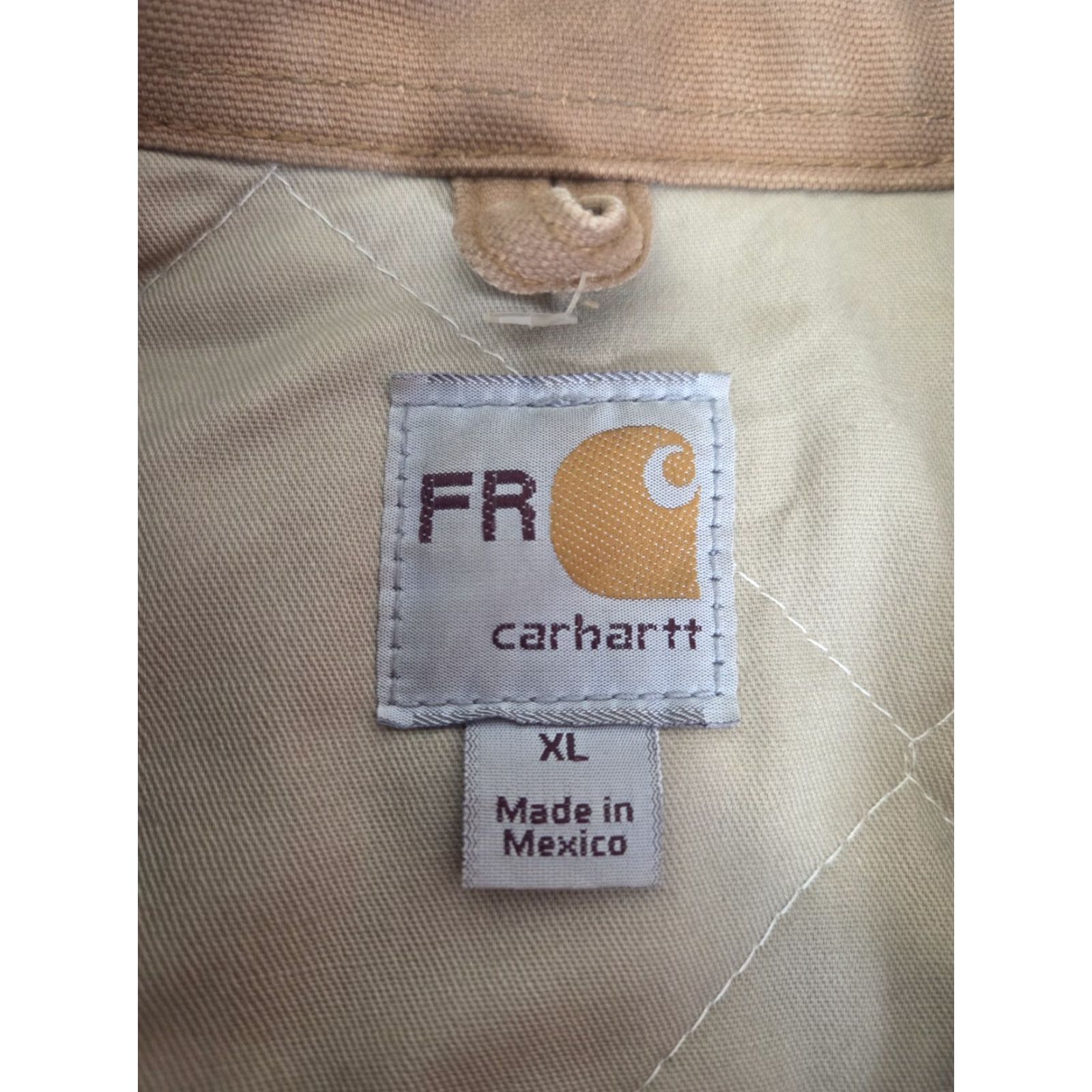 Carhartt VINTAGE Carhartt FR Flame Resistant Jacket XL Distressed Duck Canvas Quilted FRJ195 BRN Size US XL / EU 56 / 4 - 4 Thumbnail