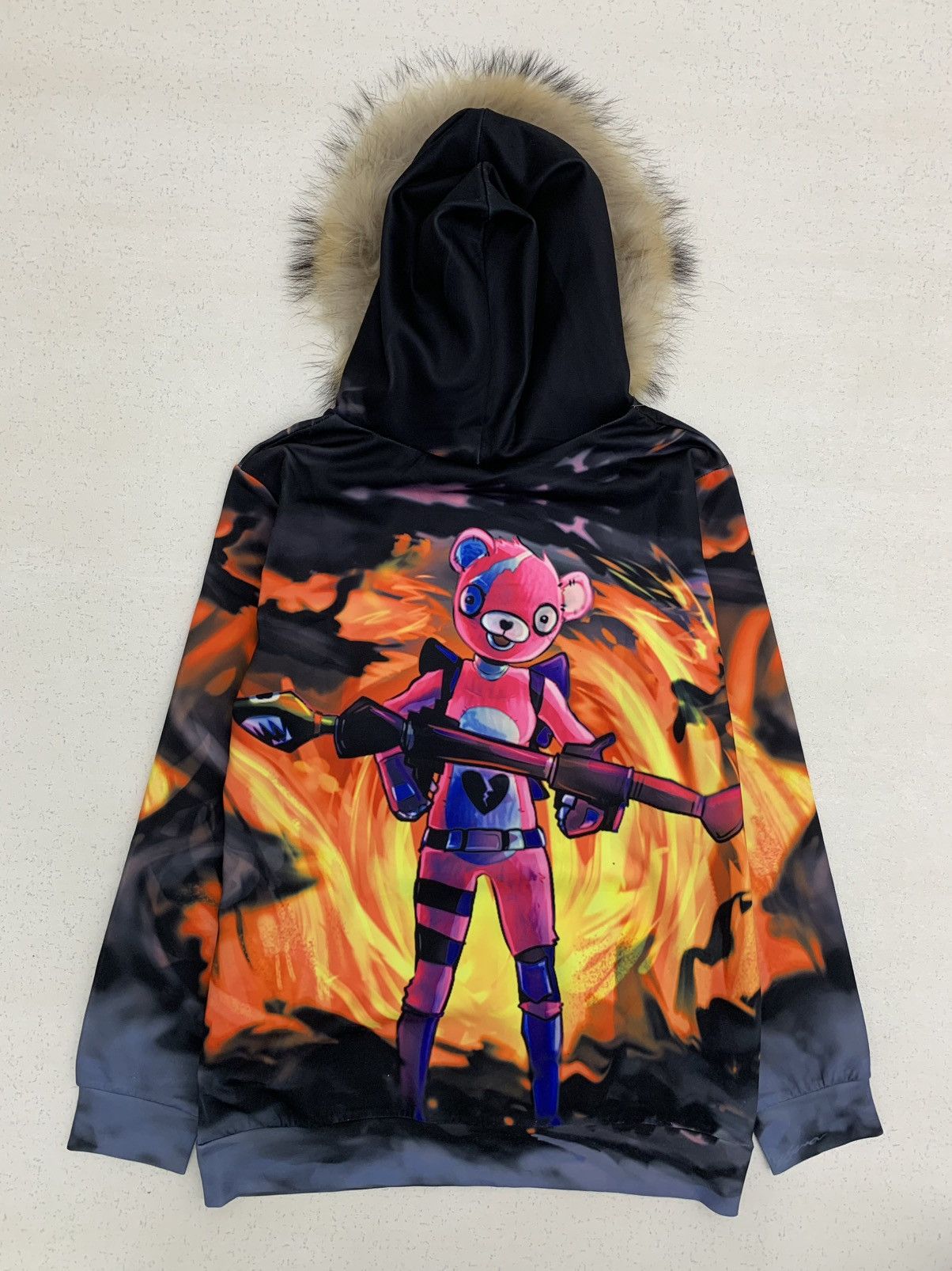 Japanese Brand AOP PRINTED FUR HOODIE IFSIXWASNINE LGB STYLE Size US L / EU 52-54 / 3 - 14 Thumbnail