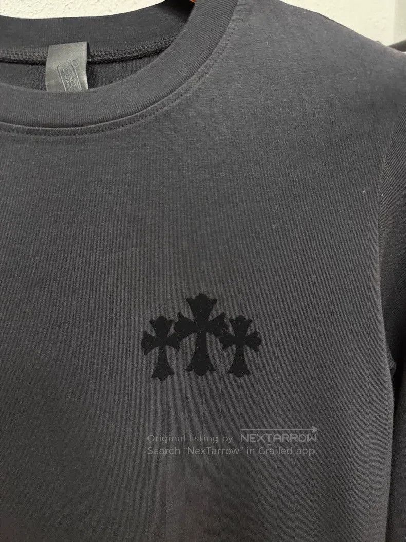 Chrome Hearts CHROME HEARTS Size M Black velvet cross long sleeve Size US M / EU 48-50 / 2 - 3 Thumbnail