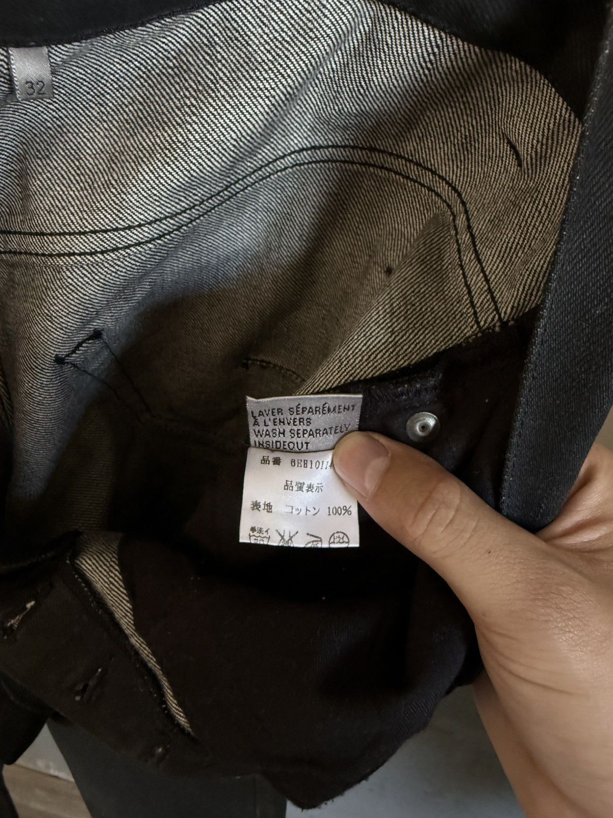 Dior SS06 “The World Was A Mess” Black Waxed Jeans - Hedi Slimane Size US 32 / EU 48 - 5 Thumbnail