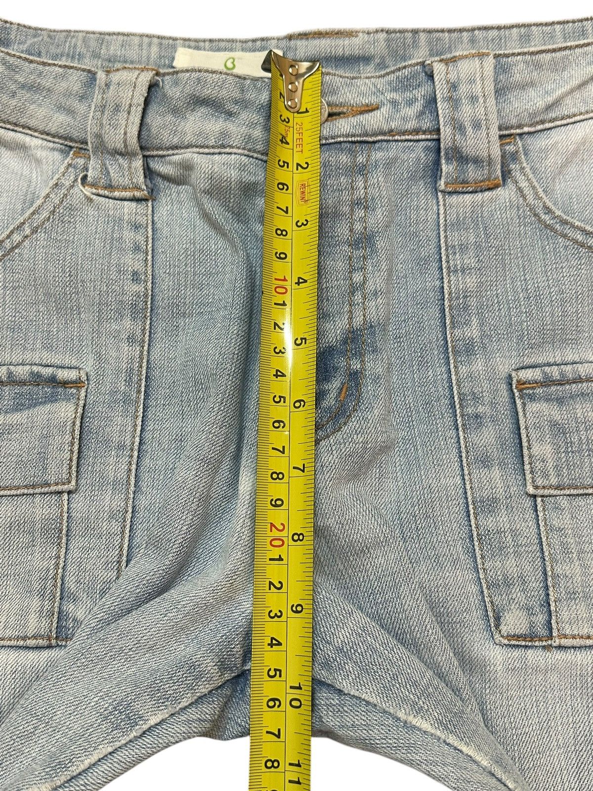 Vintage Japanese Brand Bush Pants Faded Wash Wide Leg Jeans