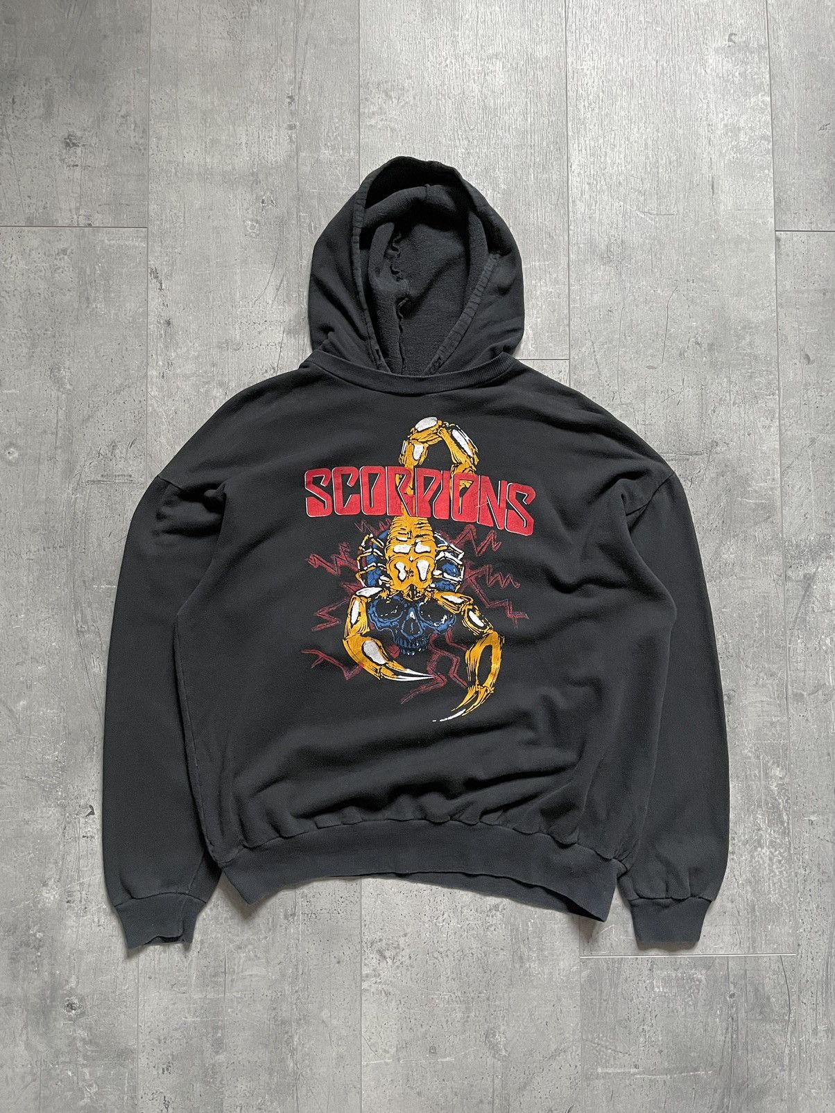 Band Tees Vintage 90s Scorpions Band Washed Hoodie Size US M / EU 48-50 / 2 - 4 Thumbnail