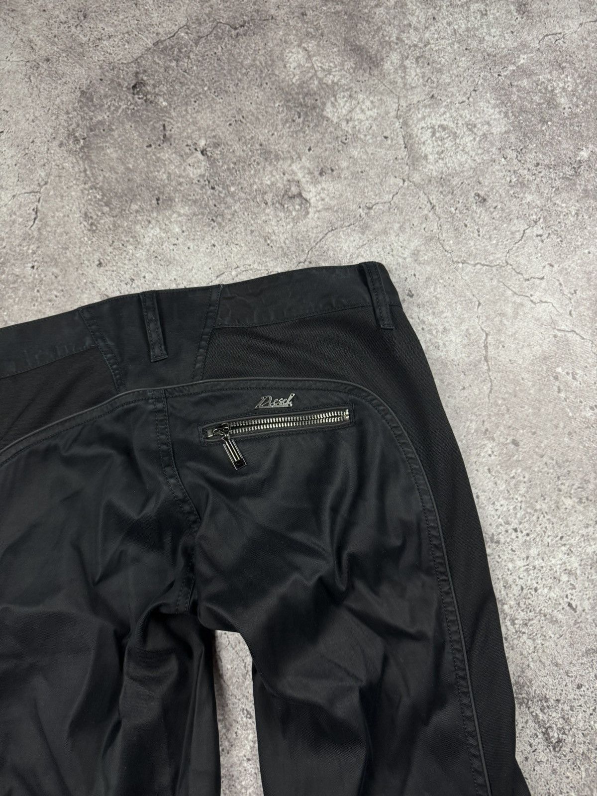 Diesel AVANT GARDE DIESEL RICK OWENS STYLE OPIUM MULTI ZIP PANTS Size 29" - 6 Thumbnail