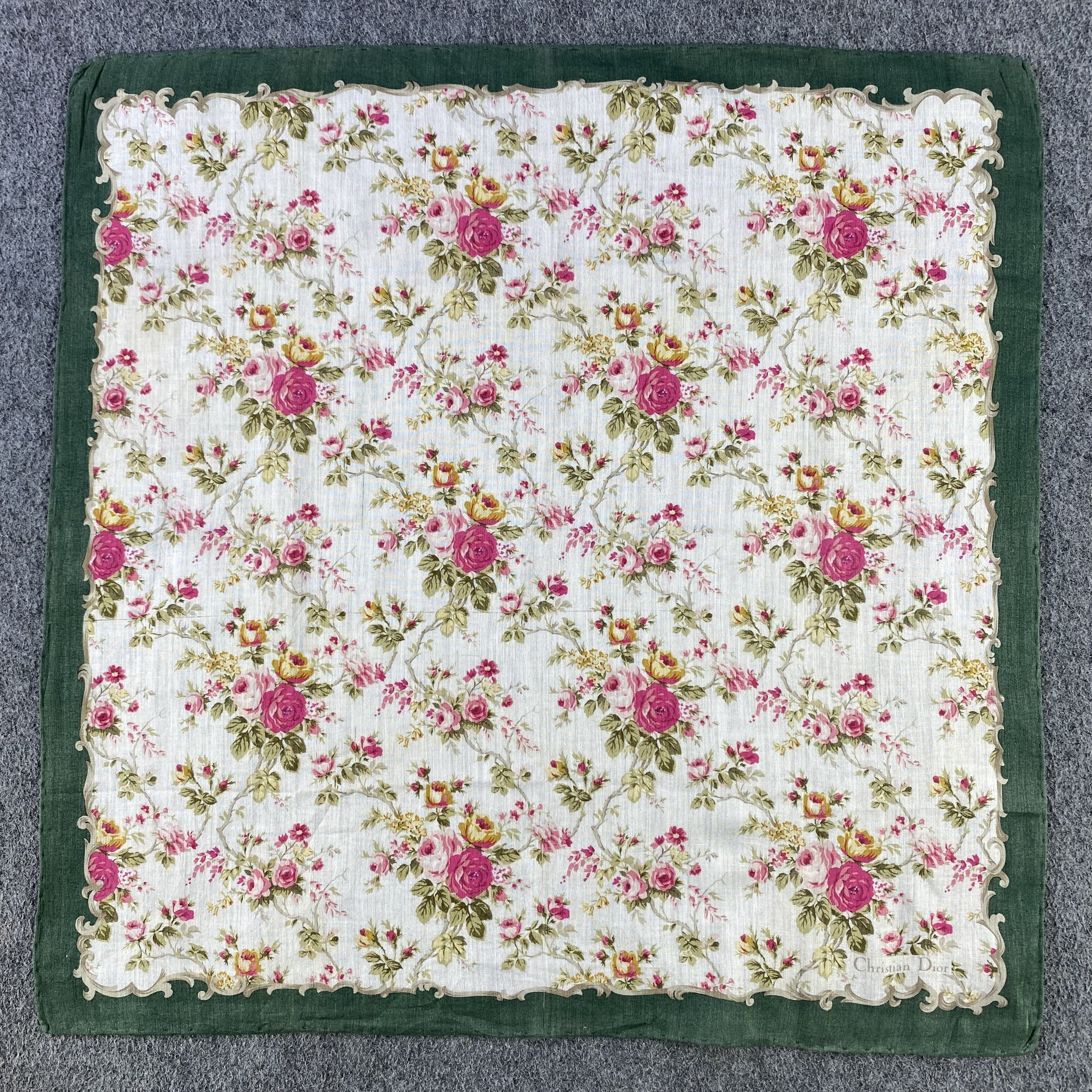 Vintage Christian Dior Handkerchief/Neckerchief/Bandana HC695 Size ONE SIZE - 1 Thumbnail