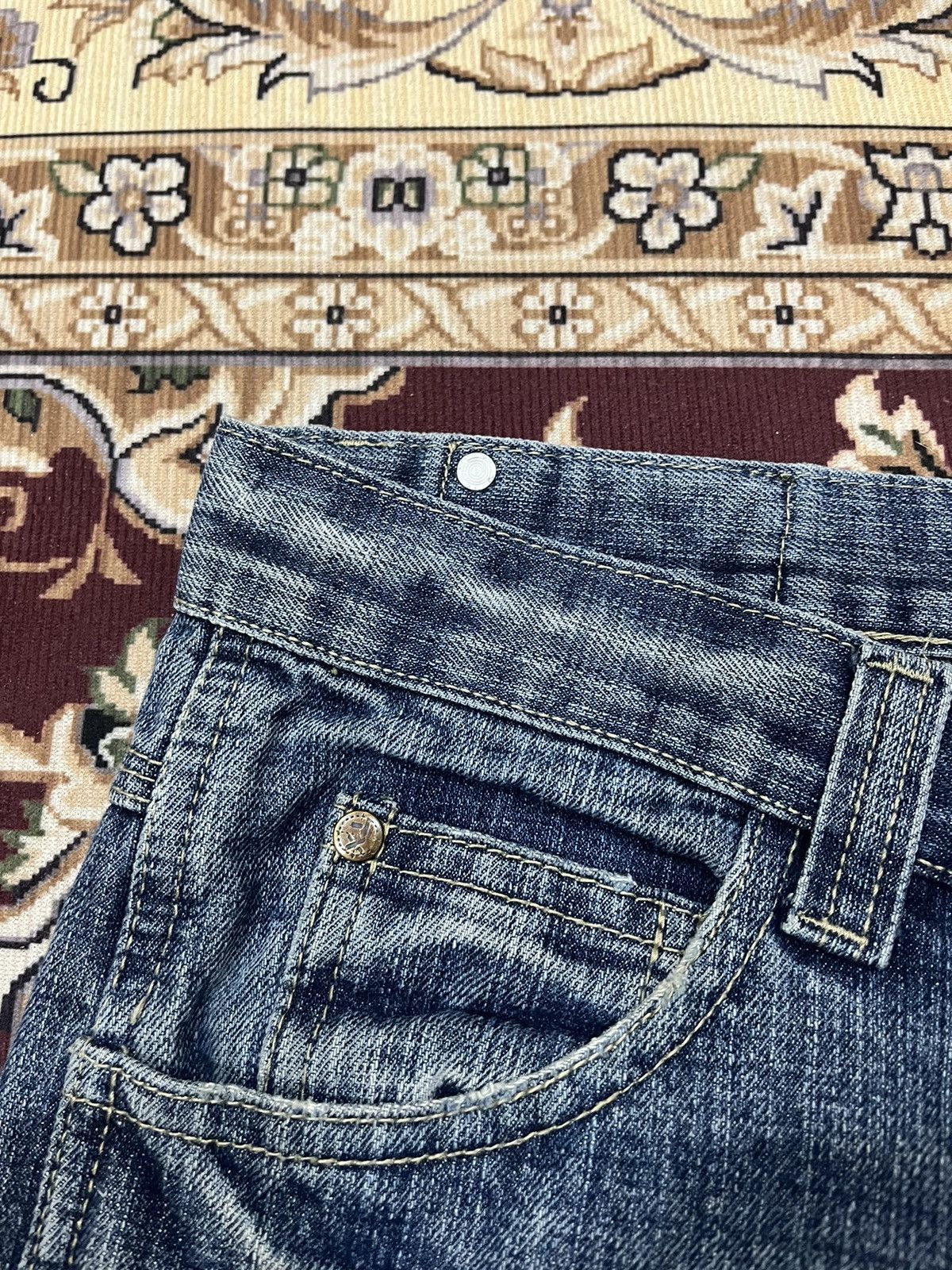 Japanese Brand T Traxx Double Knee Stain Denim Size US 34 / EU 50 - 9 Thumbnail