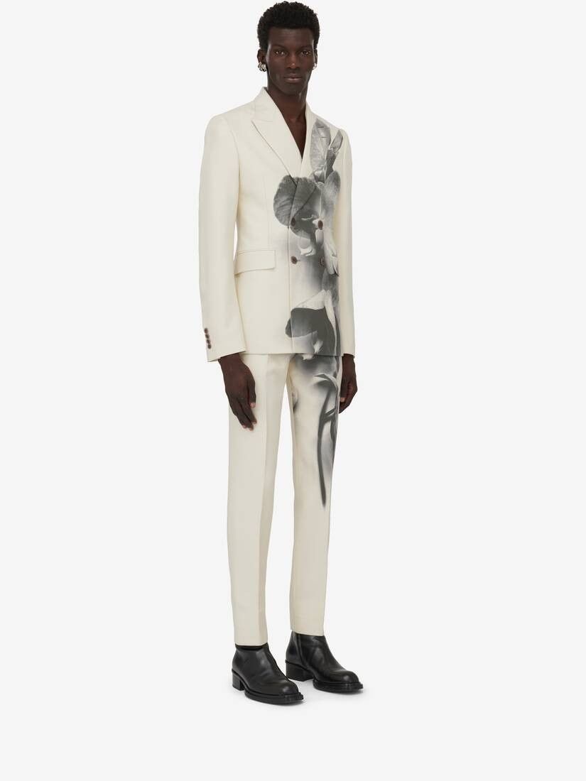Alexander McQueen o1w1db10725 Orchid Cigarette Trousers in Putty/Black Size US 32 / EU 48 - 3 Thumbnail