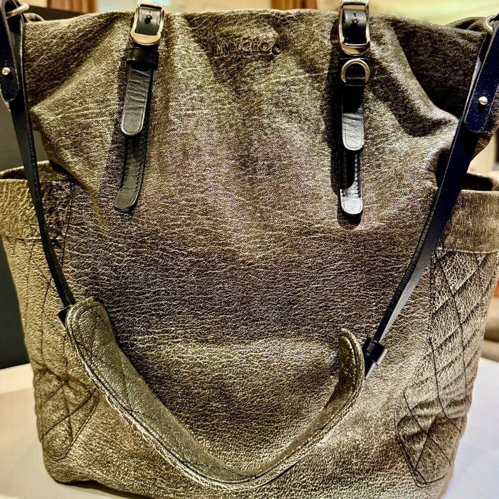 Jimmy Choo Metallic JIMMY CHOO 2 Way Tote/Shoulder Leather Bag Size ONE SIZE - 12 Thumbnail