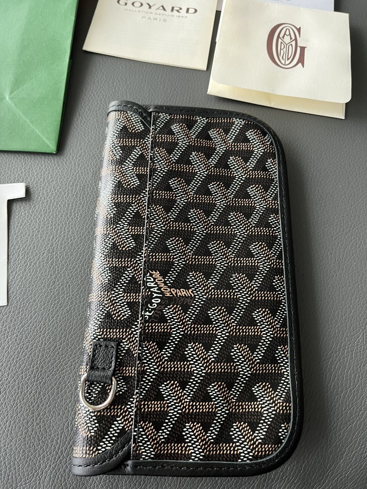 Goyard Iconic Giftable Goyard Logo Pouch Wallet Black Brand New Size ONE SIZE - 11 Thumbnail