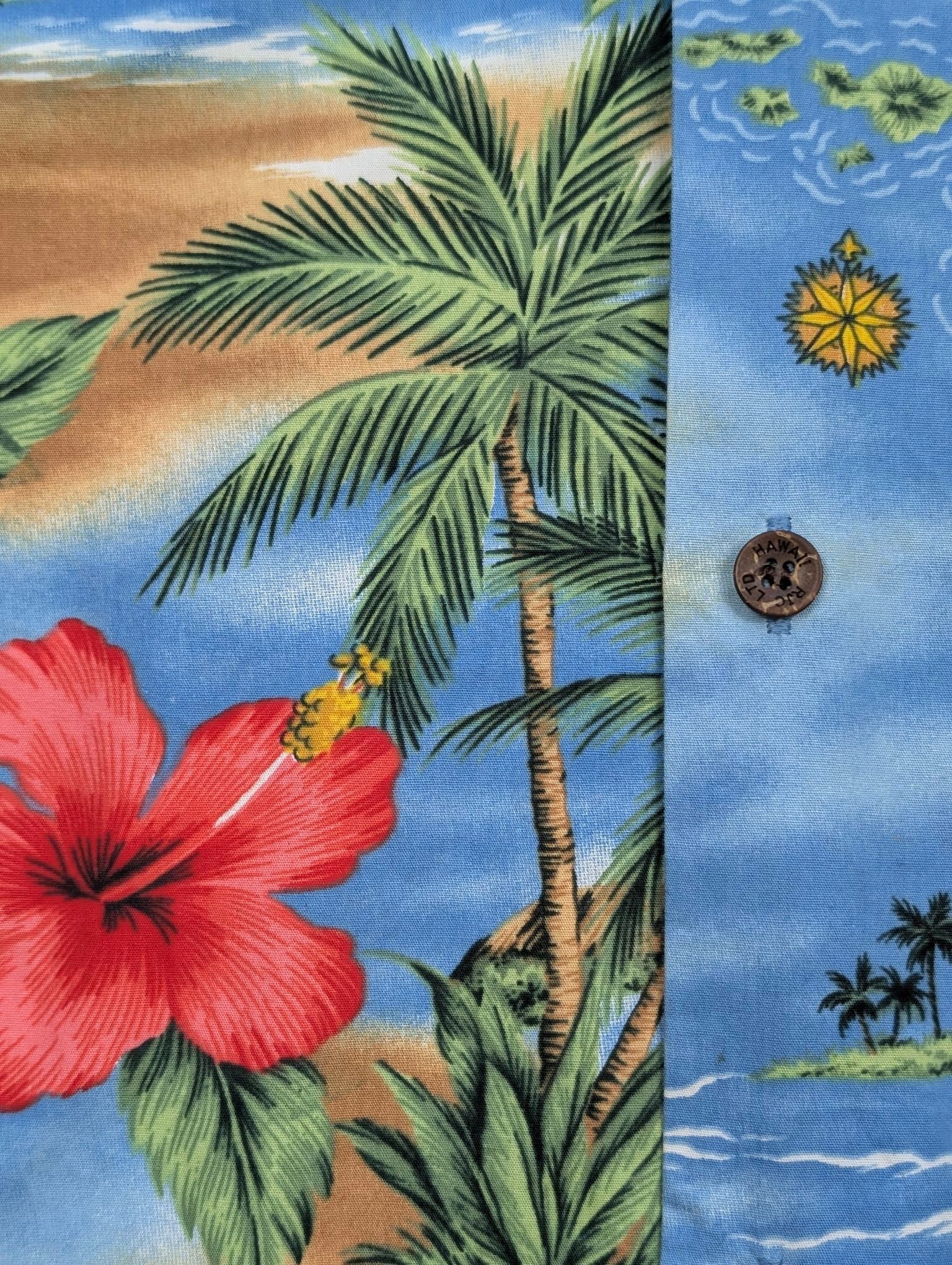 Vintage RJC Hawaii USA Shirt woody surf car summer vintage fullprint Size US L / EU 52-54 / 3 - 7 Thumbnail