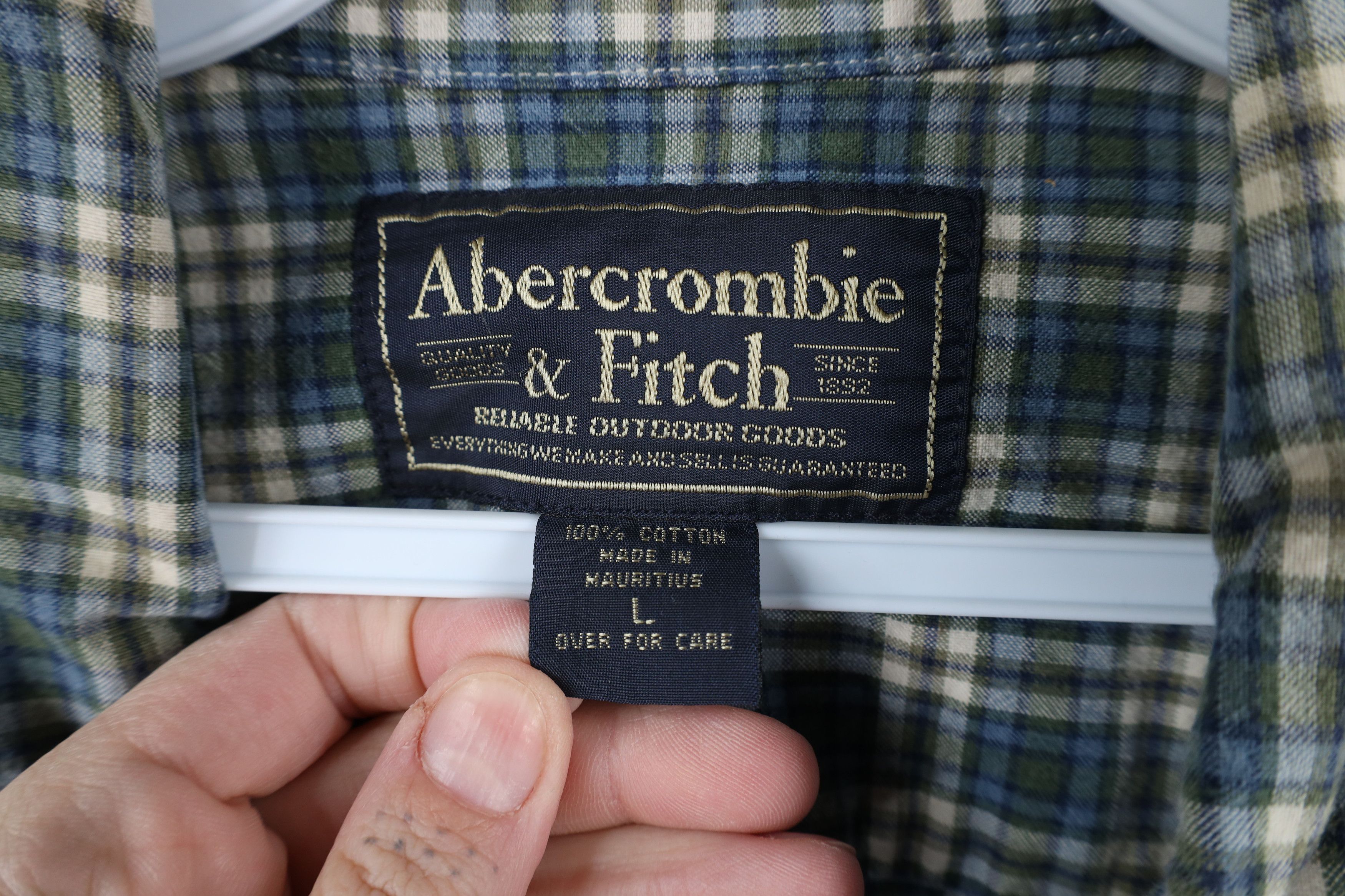 Abercrombie & Fitch × Vintage Vintage 90s Abercrombie & Fitch Baggy Fit Button Shirt Plaid Size US L / EU 52-54 / 3 - 6 Thumbnail